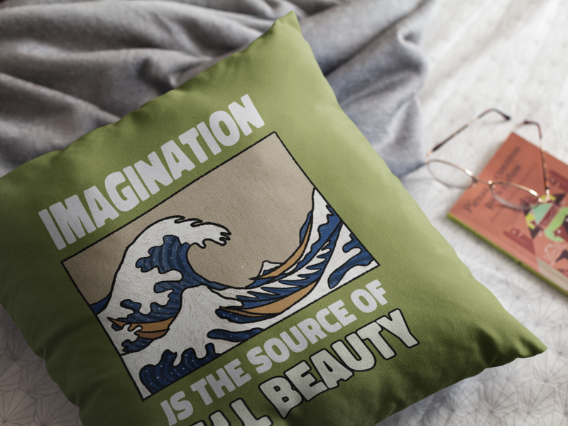 🌊 Imagination Is the Source of All Beauty | Artistic Wave DTF Transfer FT653