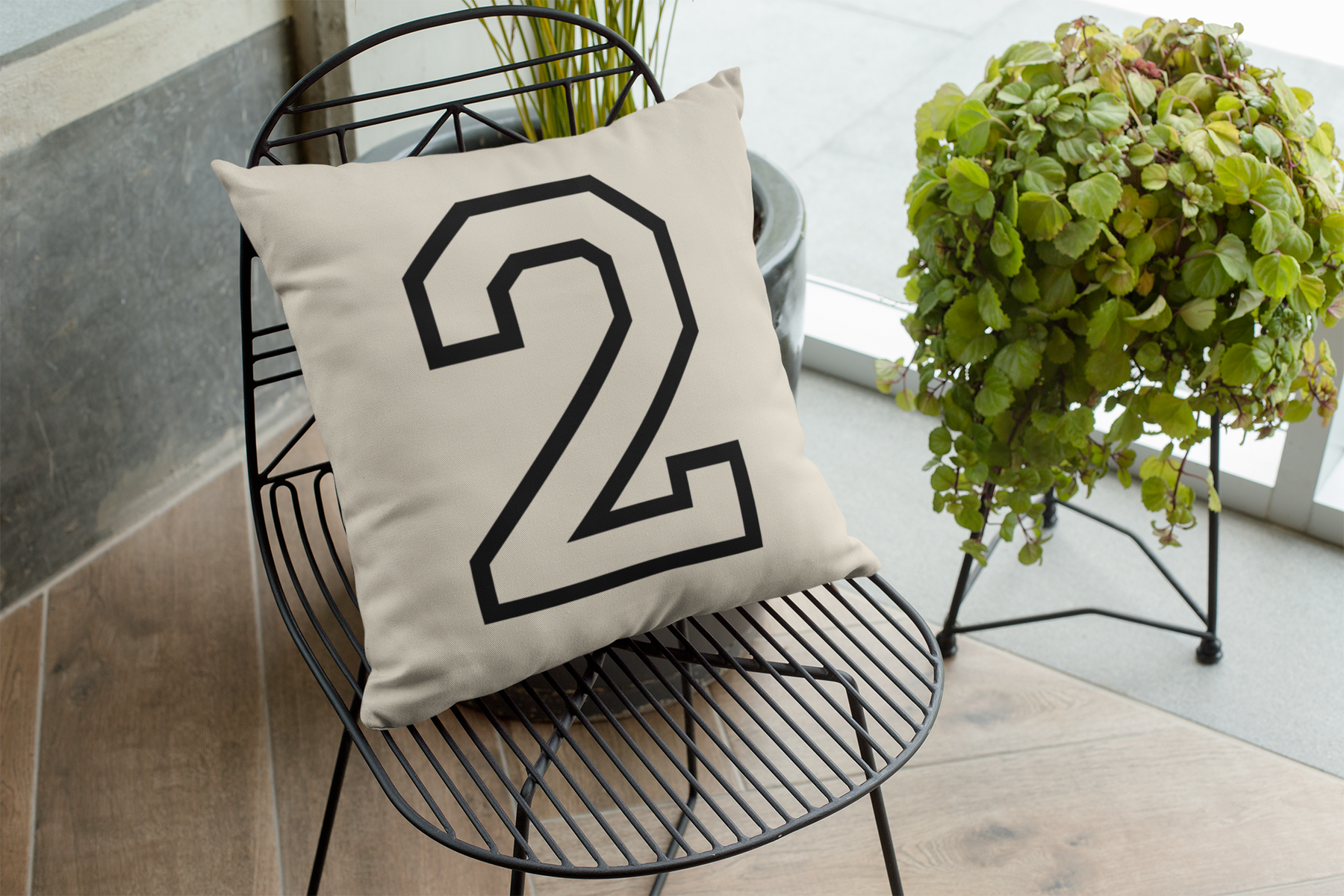 ⬛ “2” – Two – Solid Black Outline Numeric | DTF Transfer FT1052