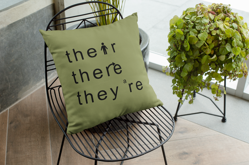 ♻️ their / there / they’re – Visual Wordplay -Black Font | DTF Transfer FT650