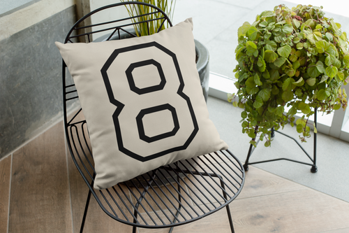 ⬛ “8” – Eight – Solid Black Outline Numeric | DTF Transfer FT1058