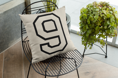 ⬛ “9” – Nine – Solid Black Outline Numeric | DTF Transfer FT1059