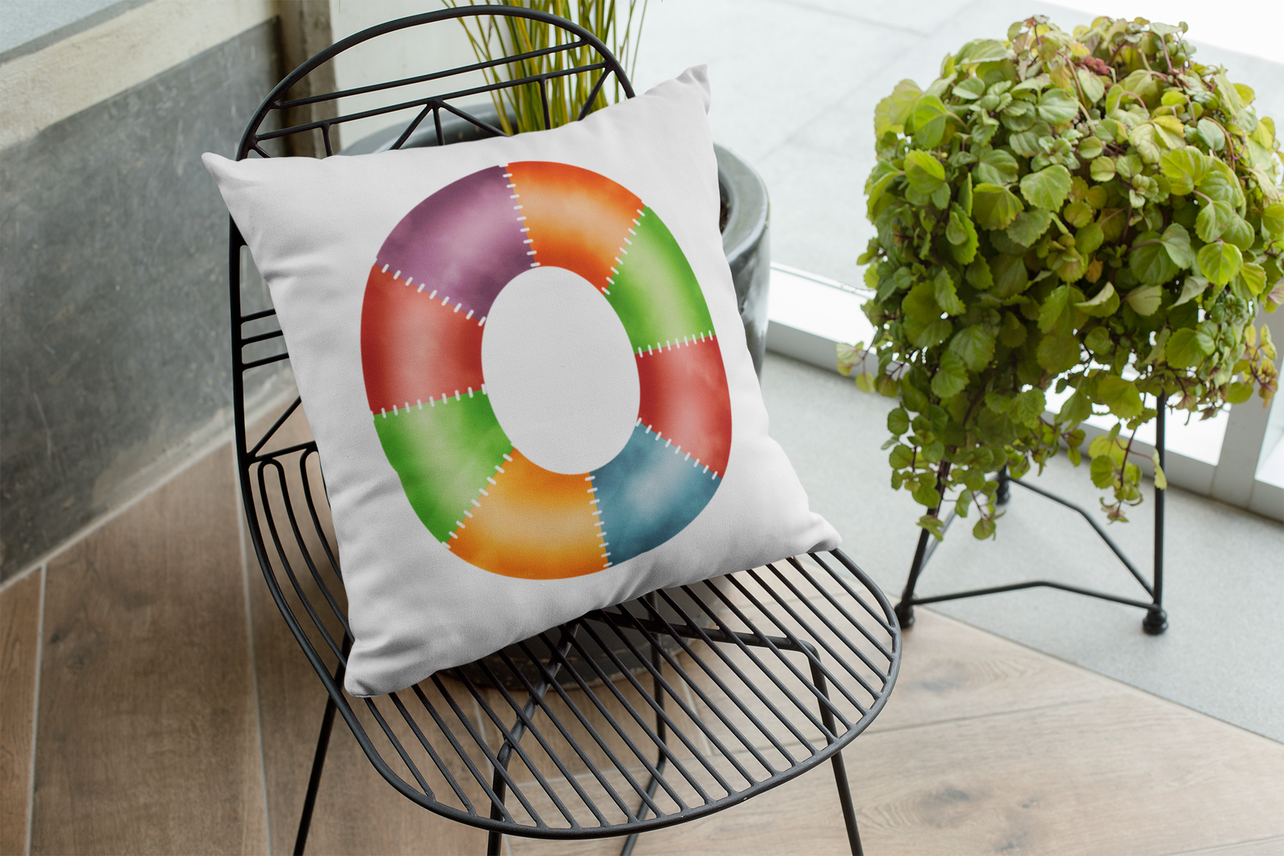 🎂✨ Birthday Number 0 – Patchwork Stitch Style | DTF Transfer FT1143