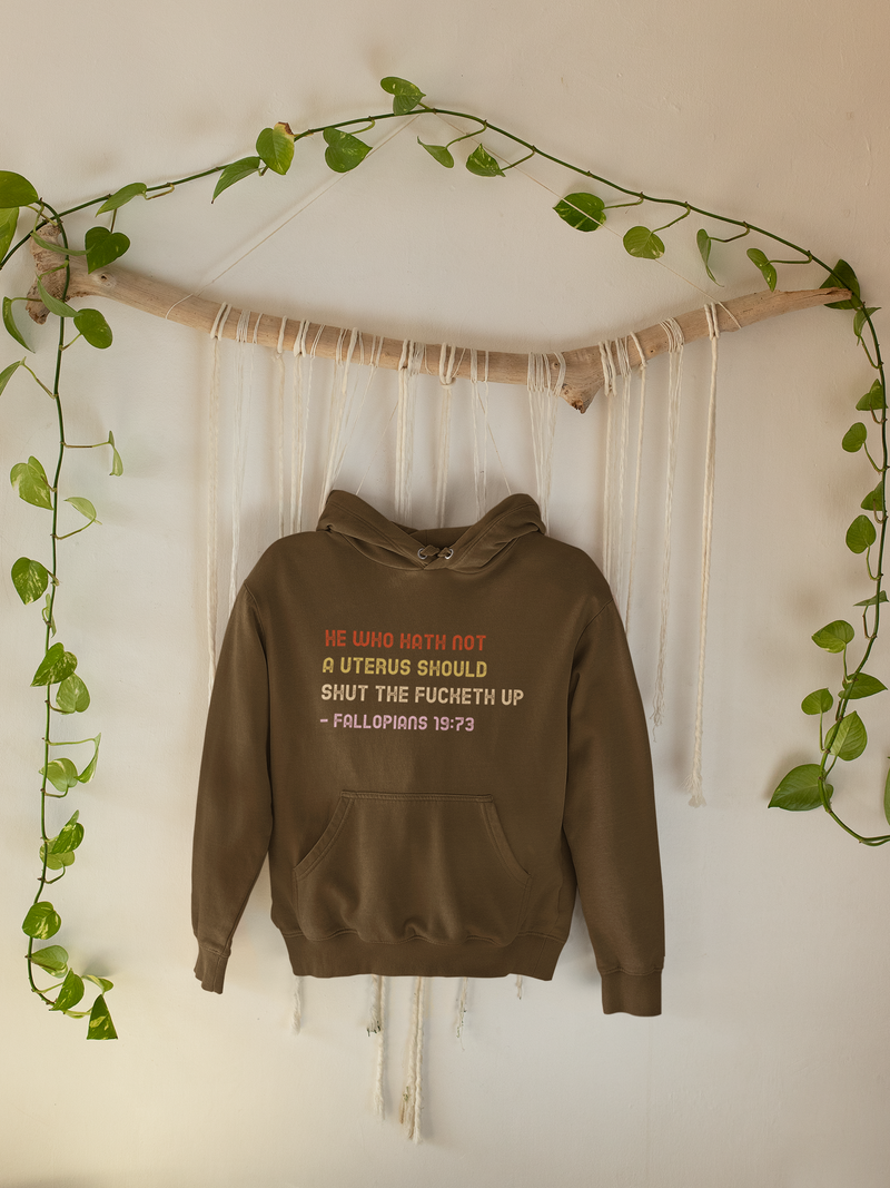 🔥 He Who Hath Not a Uterus – Historic Feminist Satire | DTF Transfer FT662