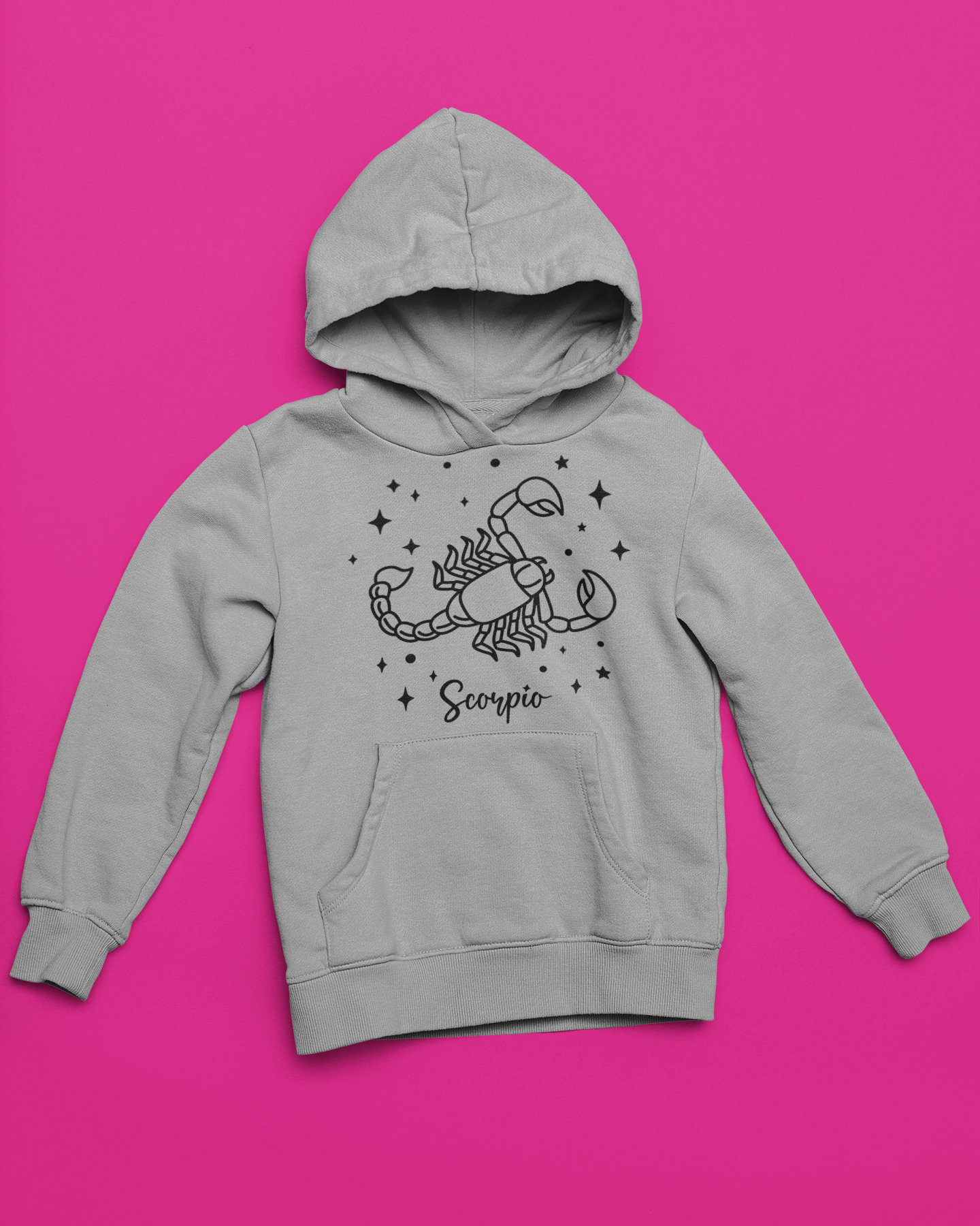 ♏🦂 Scorpio Zodiac – Dark Intensity Black DTF Transfer FT904