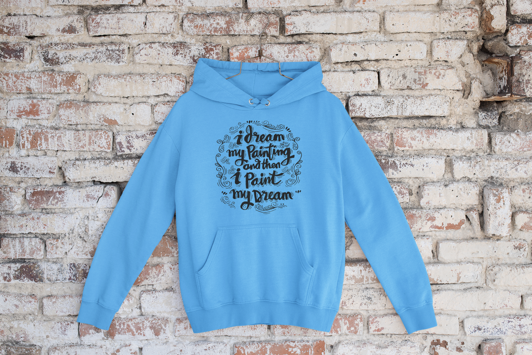 ✨💭 I Dream My Painting and Then I Paint My Dream Black Font – DTF Transfer FT605