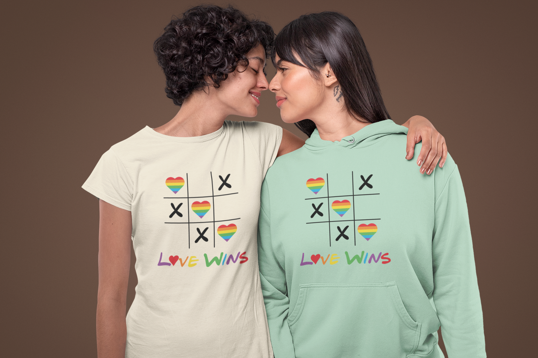 🌈 Love Wins Tic Tac Toe Funny Design DTF Transfer FT341