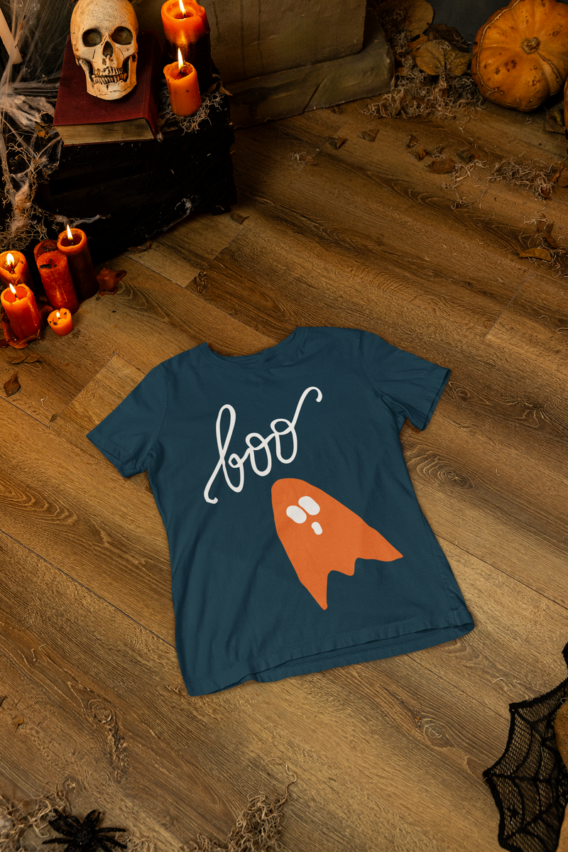 👻🧡 Boo – Minimal Ghost DTF Transfer FT631