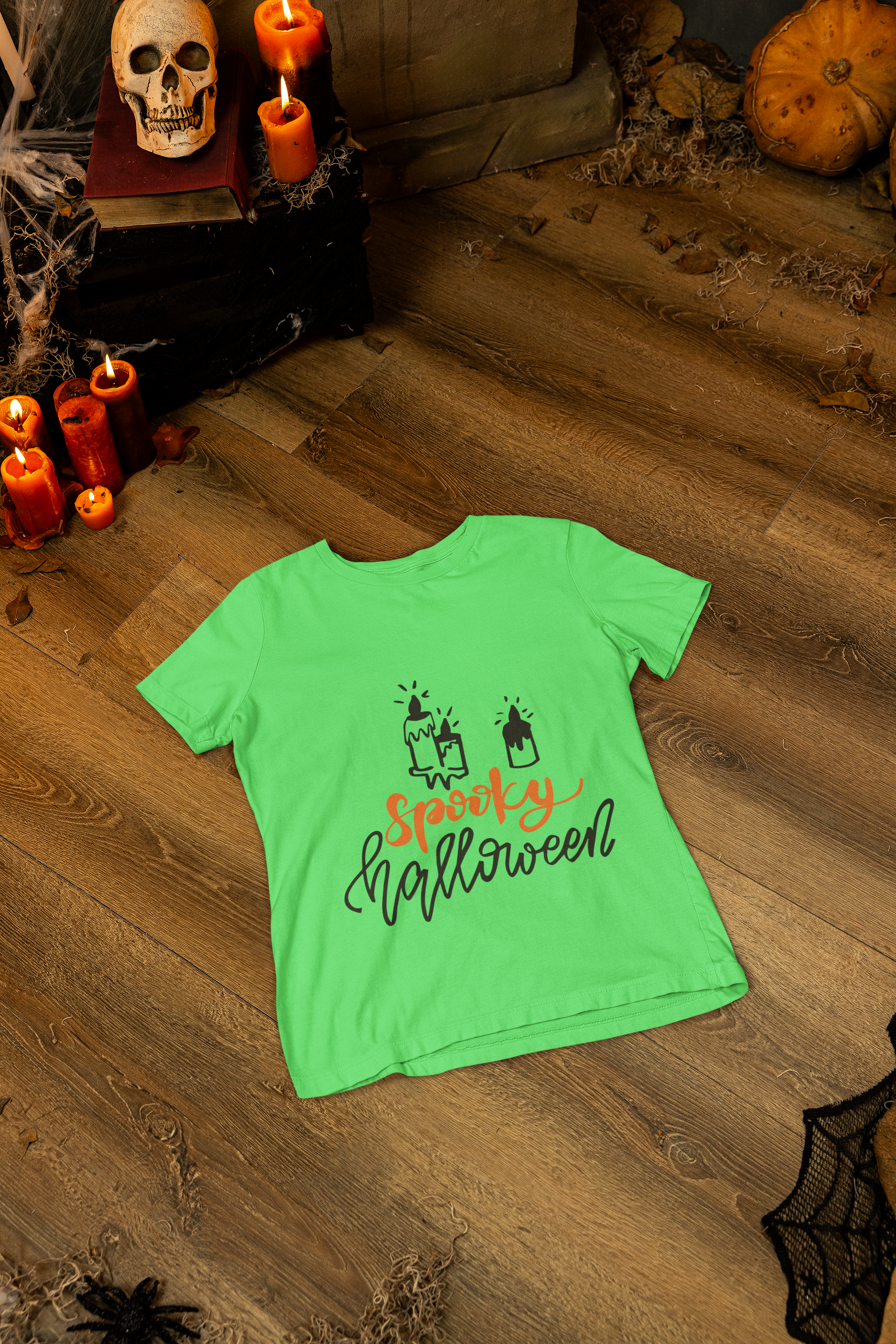 🕯️🖤 Spooky Halloween – Minimal Aesthetic DTF Transfer FT636