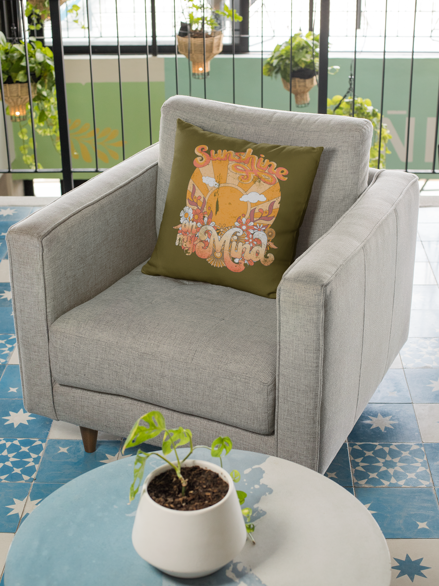 🌞🌼 Sunshine on My Mind – Retro Floral Sunshine | DTF Transfer FT959