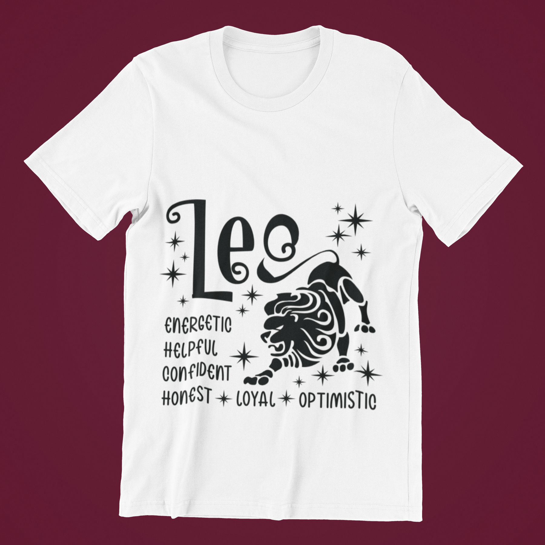 ♌🦁 Leo Zodiac – Bold Energy DTF Transfer FT886