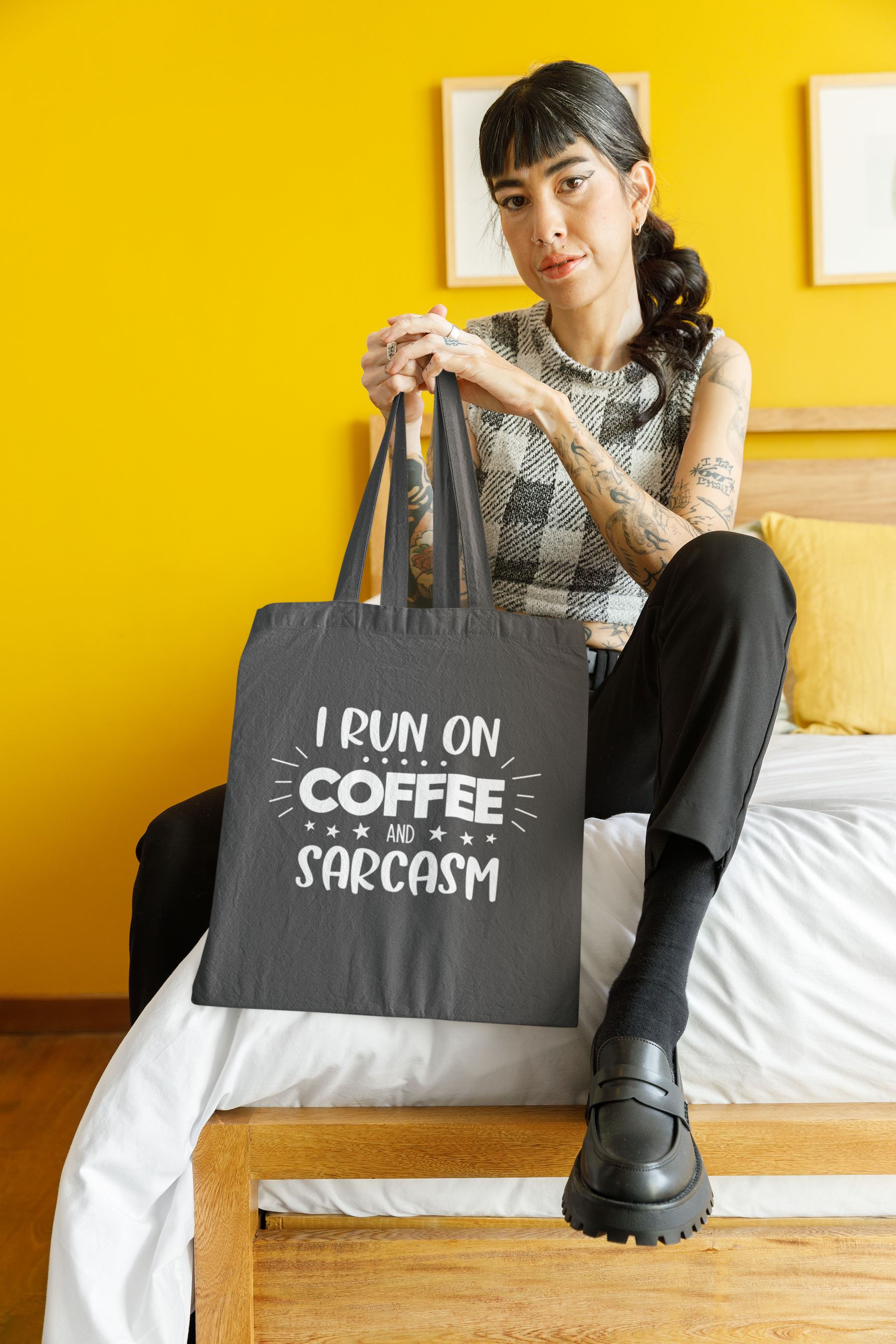 ☕⚡ I Run on Coffee and Sarcasm – Bold Statement | DTF Transfer FT945