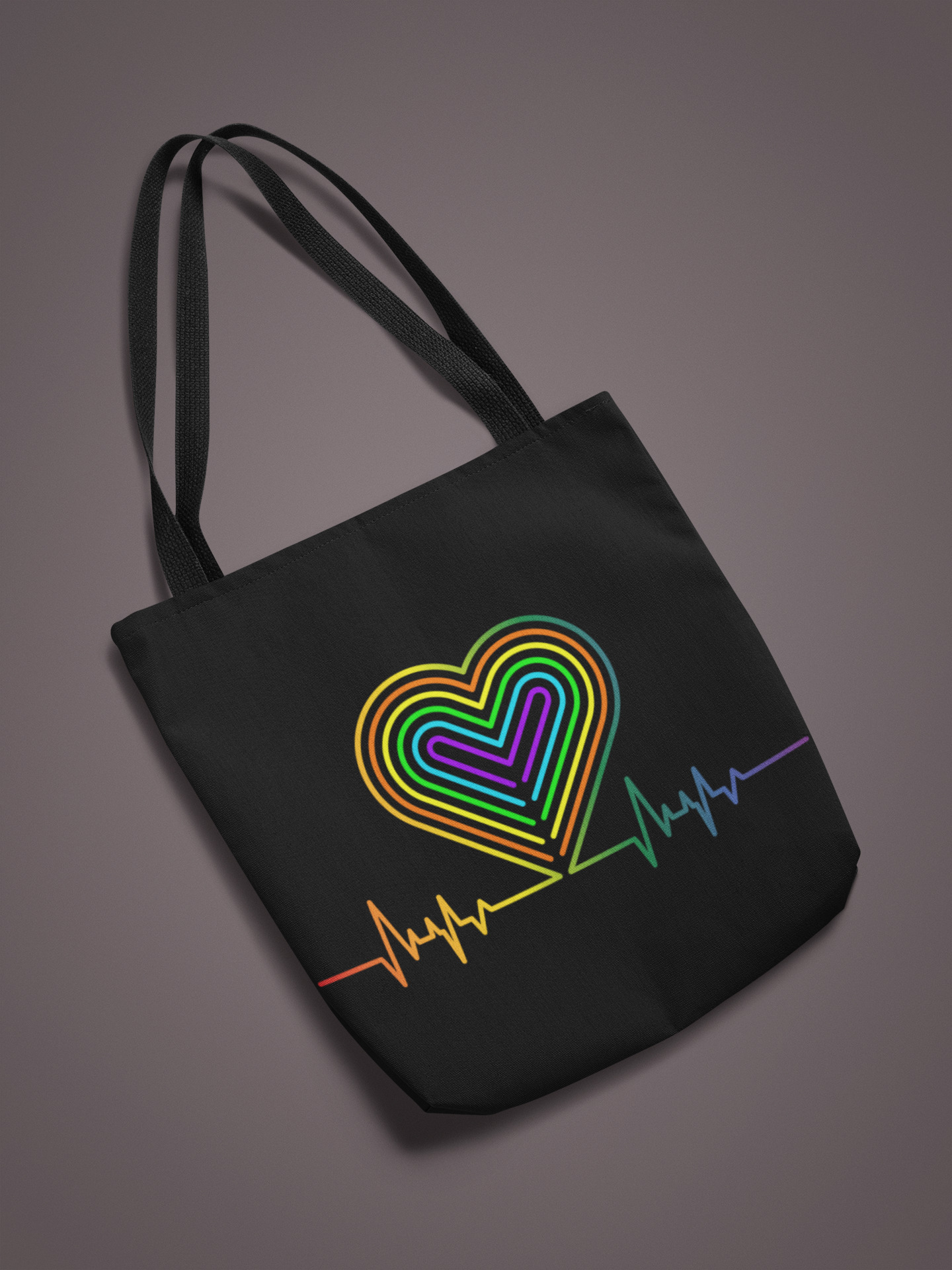 🌈❤️ Love Is Love – Rainbow Heartbeat DTF Transfer FT897