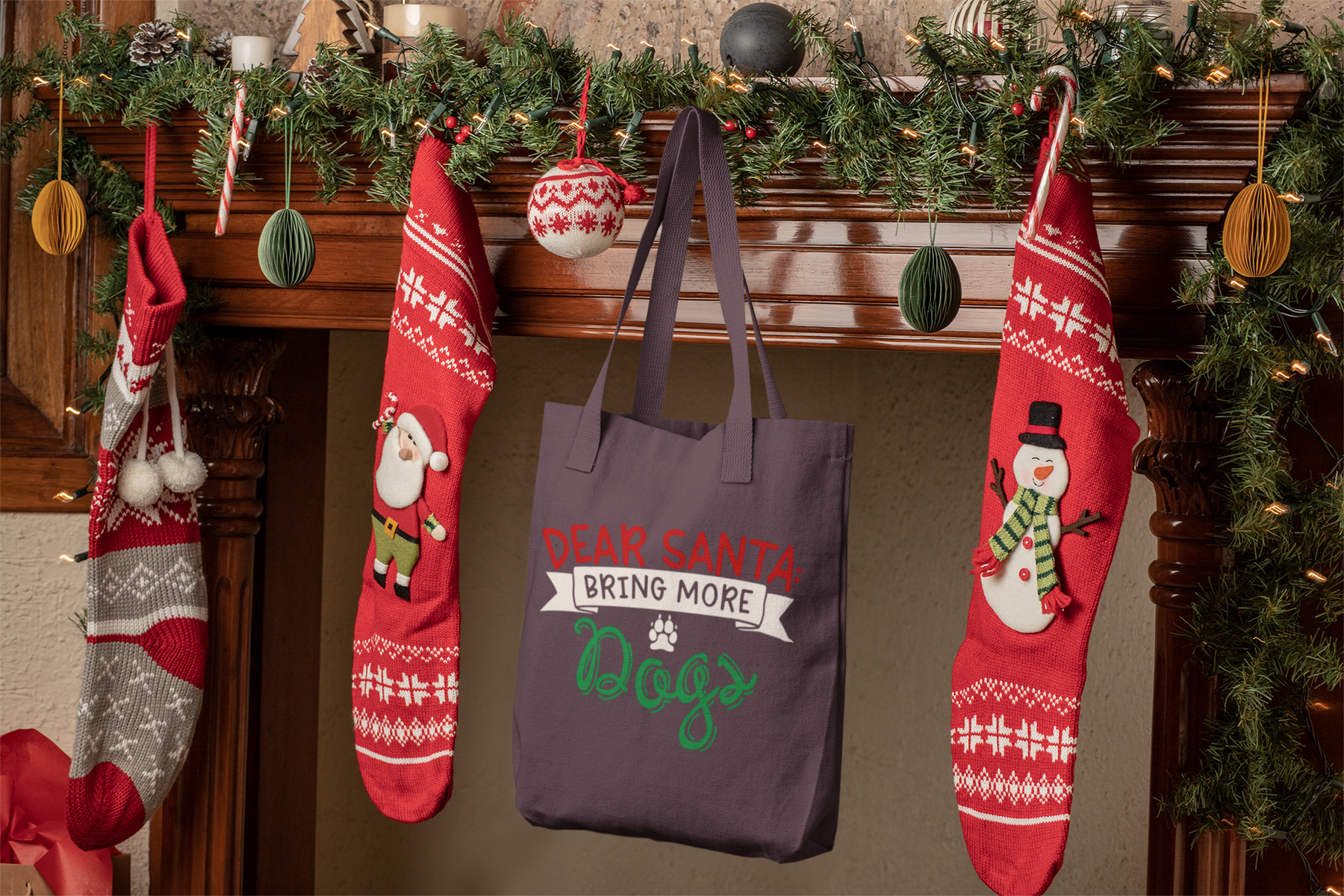 Dear Santa: Bring More Dogs – Cute Holiday Pet Lover Design FT487