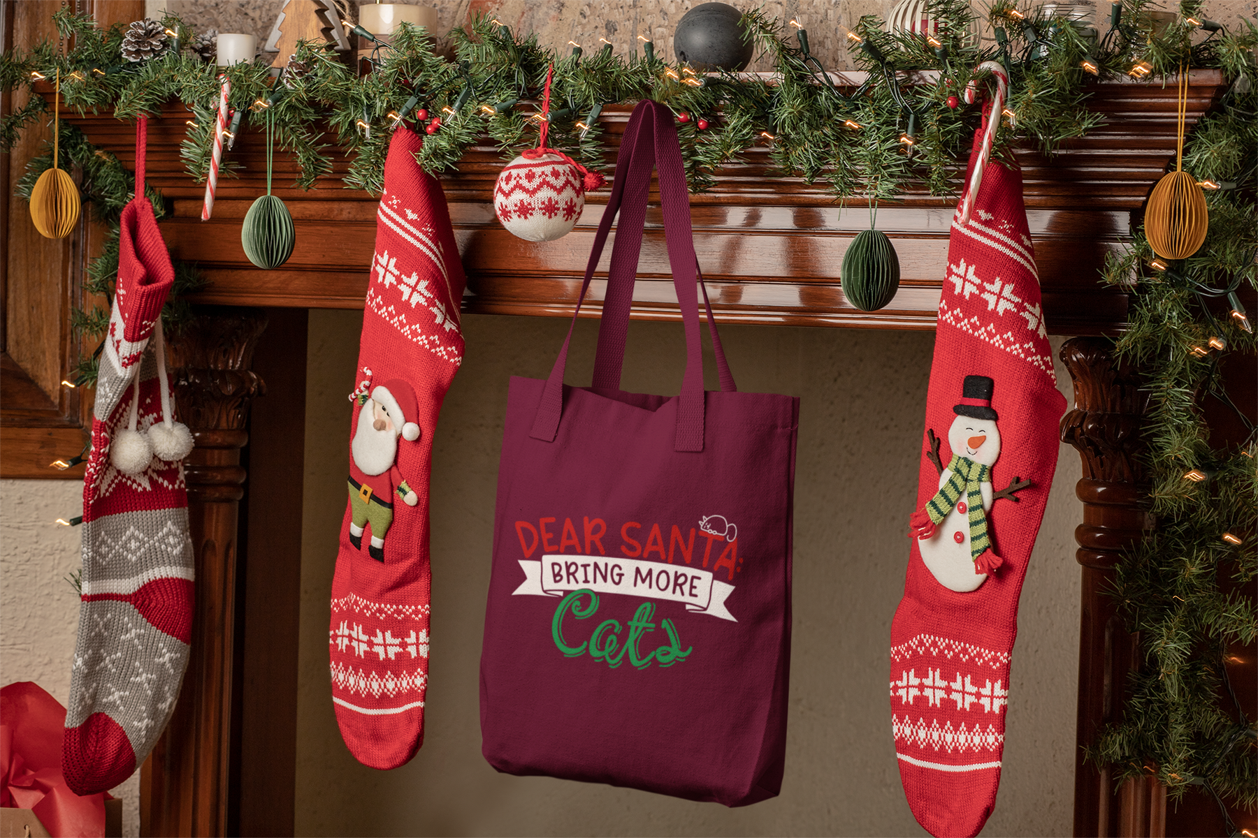 Dear Santa: Bring More Cats – Cute & Cozy Holiday Pet Lover Design FT488