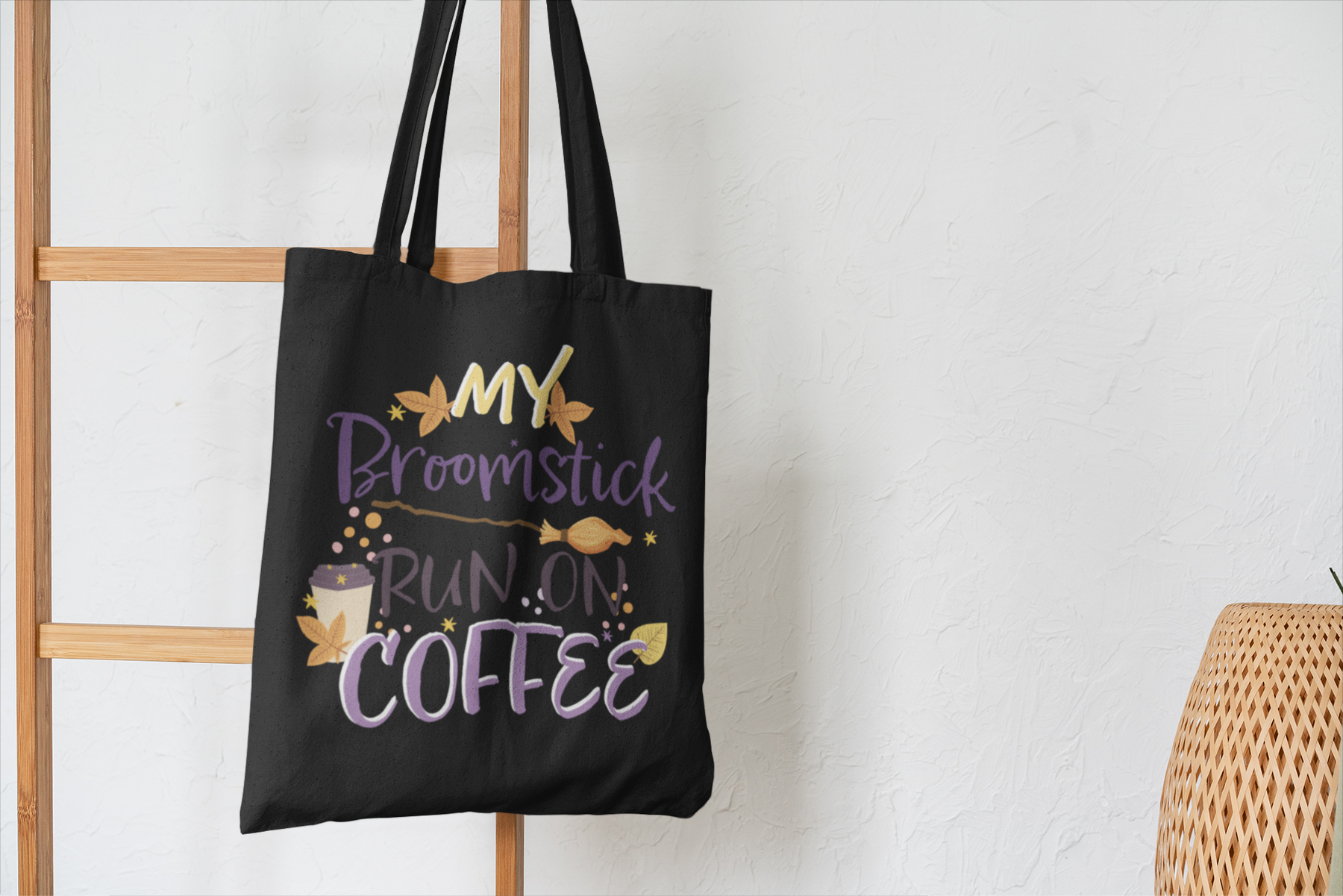 ✨ My Broomstick Runs on Coffee DTF Transfer FT557