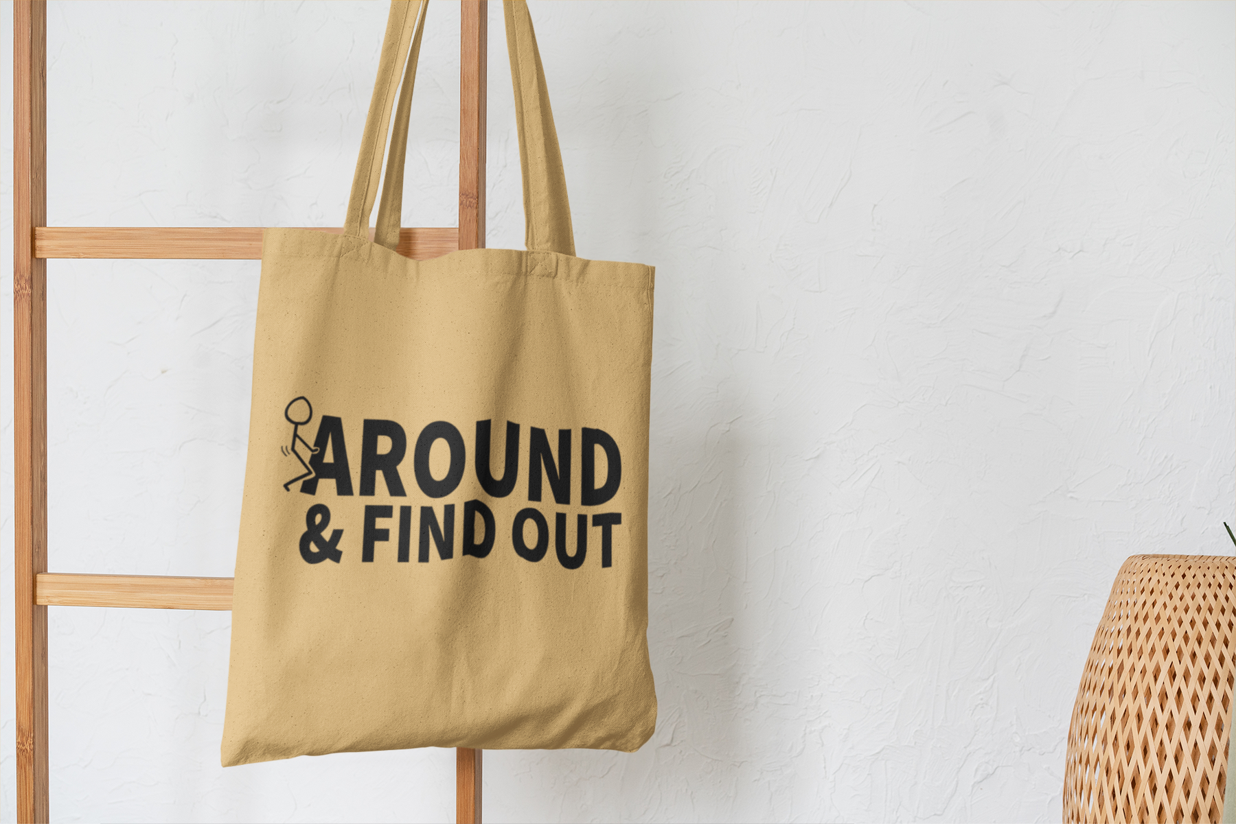 ⚠️🔥 “Around & Find Out”  DTF Transfer in Black FT511