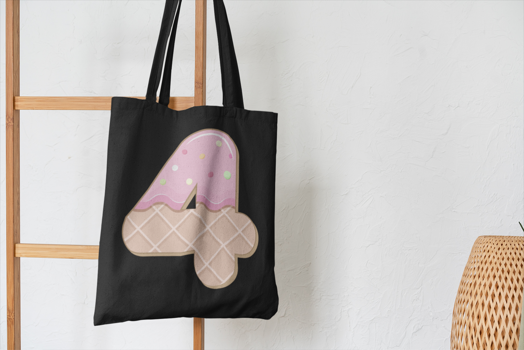 🎂✨ Birthday Number “4” – Donut Style | DTF Transfer FT1158