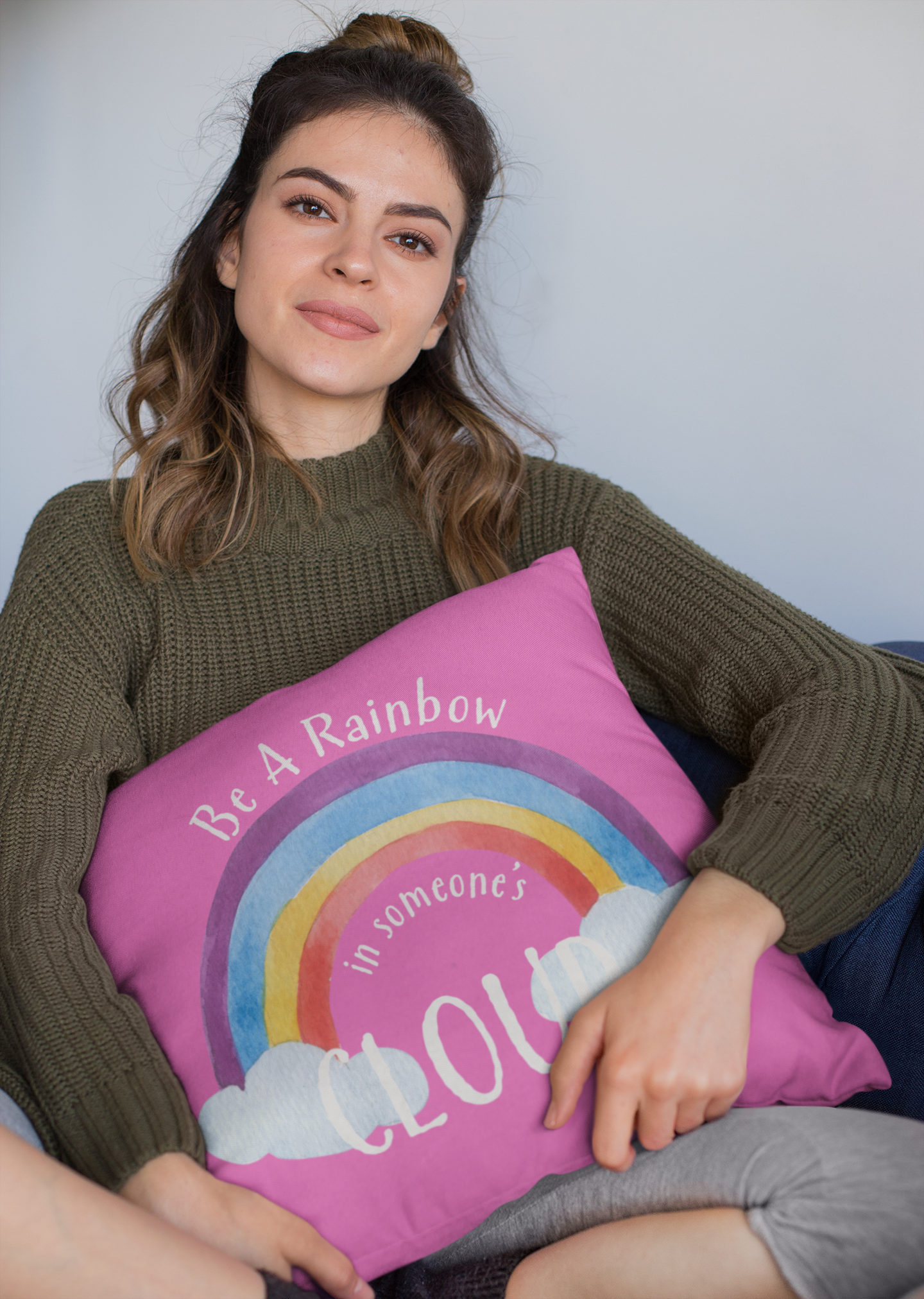 🌈☁️ Be A Rainbow in Someone’s Cloud – Inspirational DTF Transfer FT613