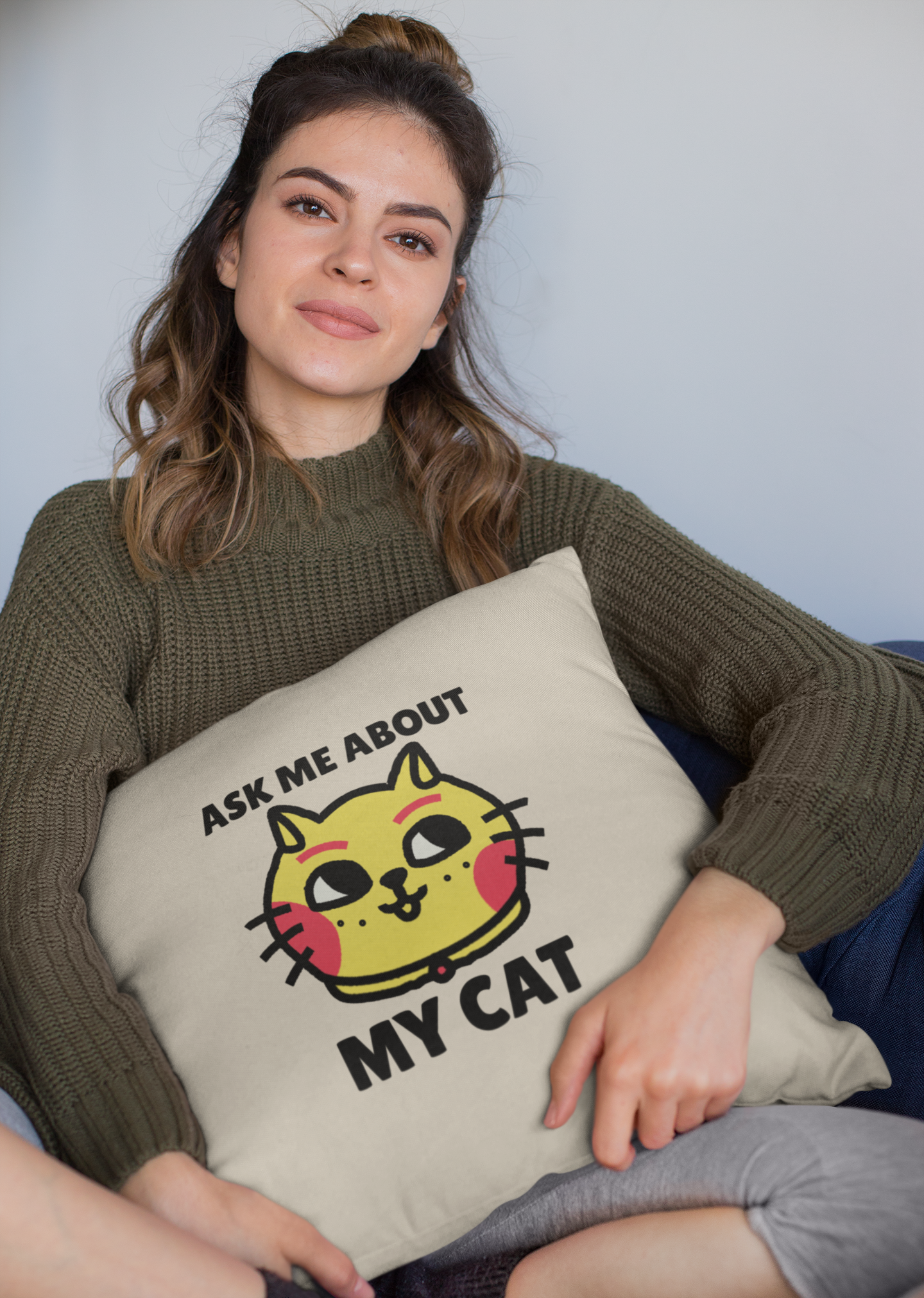 😼 Playful Cat Face | Cute Character DTF Transfer FT861