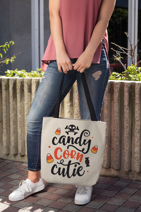 🍬🎃 “Candy Corn Cutie” DTF Transfer in Black FT528