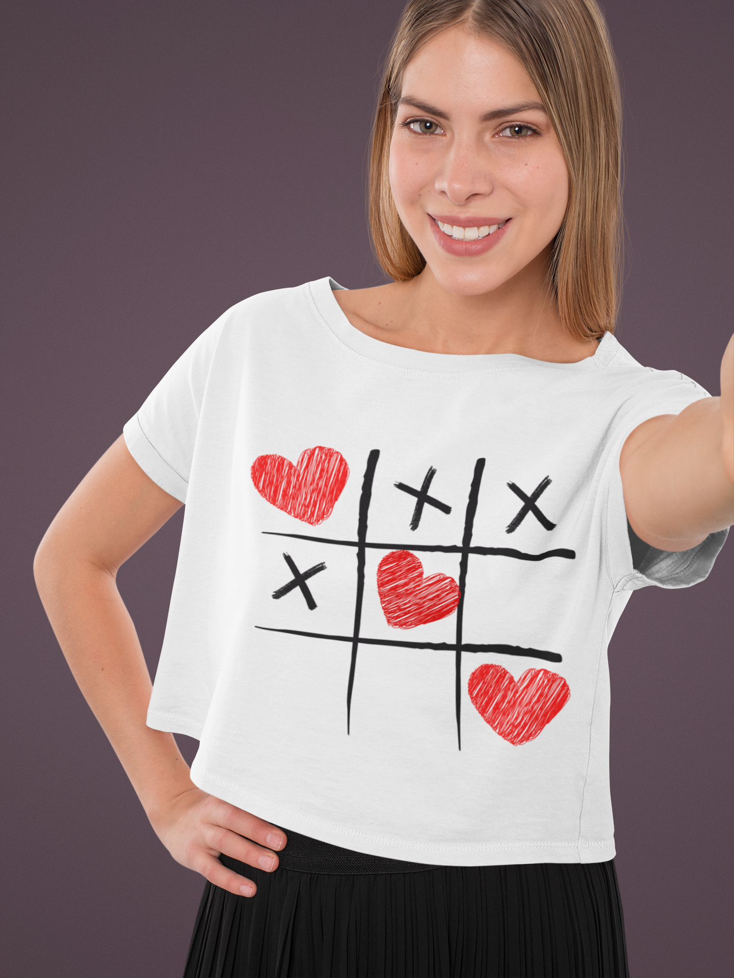 ❤️ Tic Tac Toe Love Romantic Game Design DTF Transfer FT389