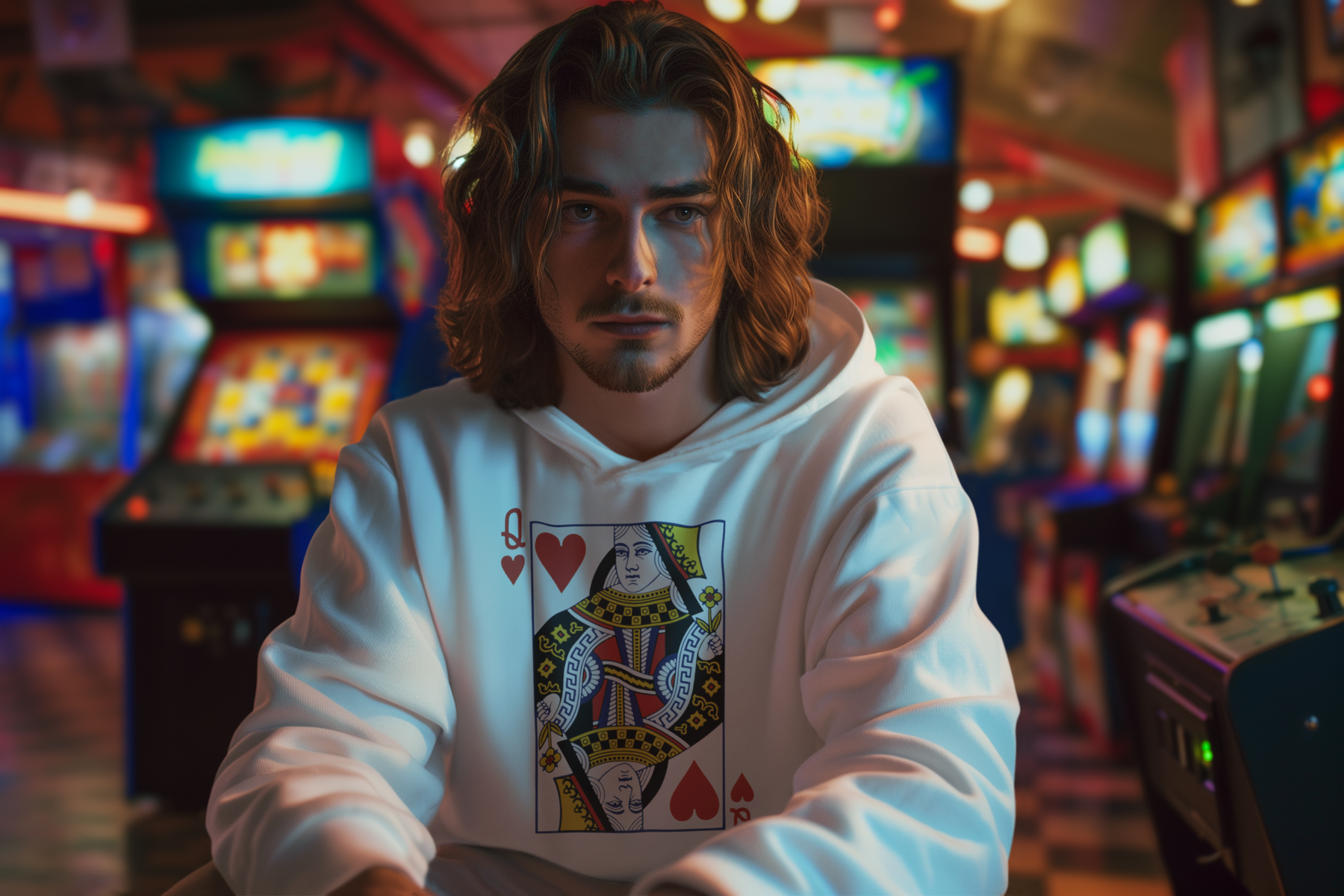 👑 Queen of Hearts Classic Color Card Design DTF Transfer FT415