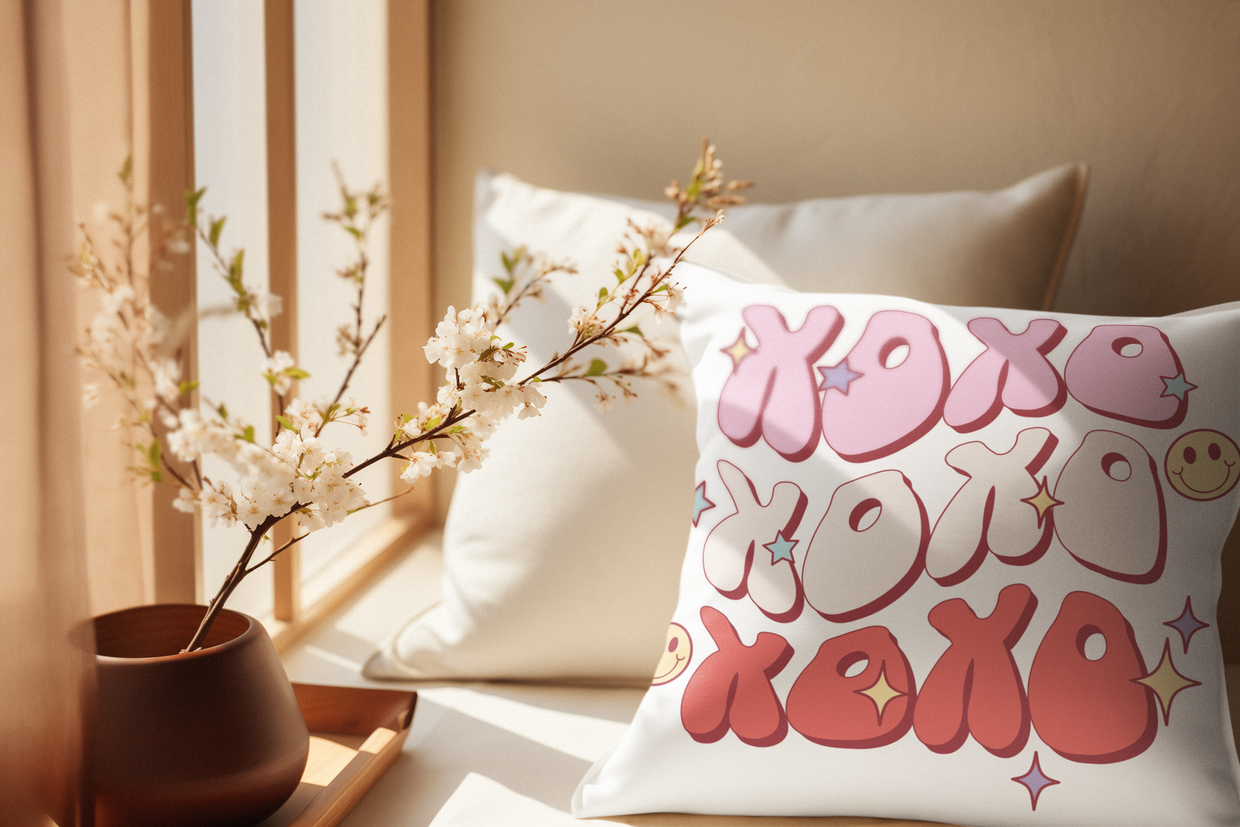 💖 XOXO Retro Pastel Cute, Playful & Feel-Good Design DTF Transfer FT404