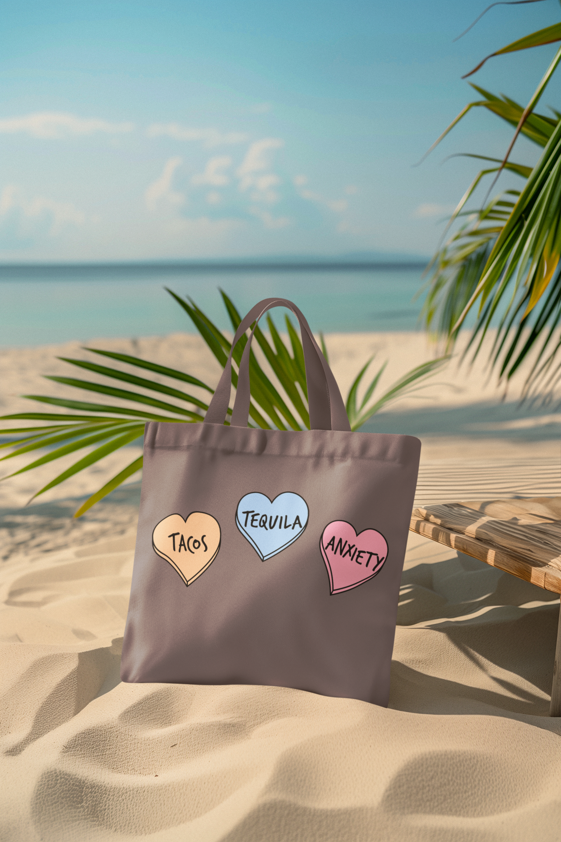 🌮 Tacos • Tequila • Anxiety Black Font Design DTF Transfer FT410