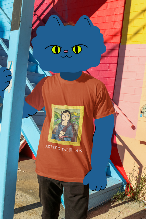 🖼️ The Meow-na Lisa Design DTF Transfer FT431