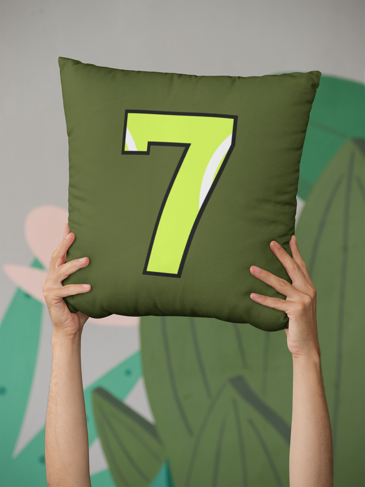 🎾 “7” – Seven – Neon Green Tennis-Style Numeric | DTF Transfer FT1047