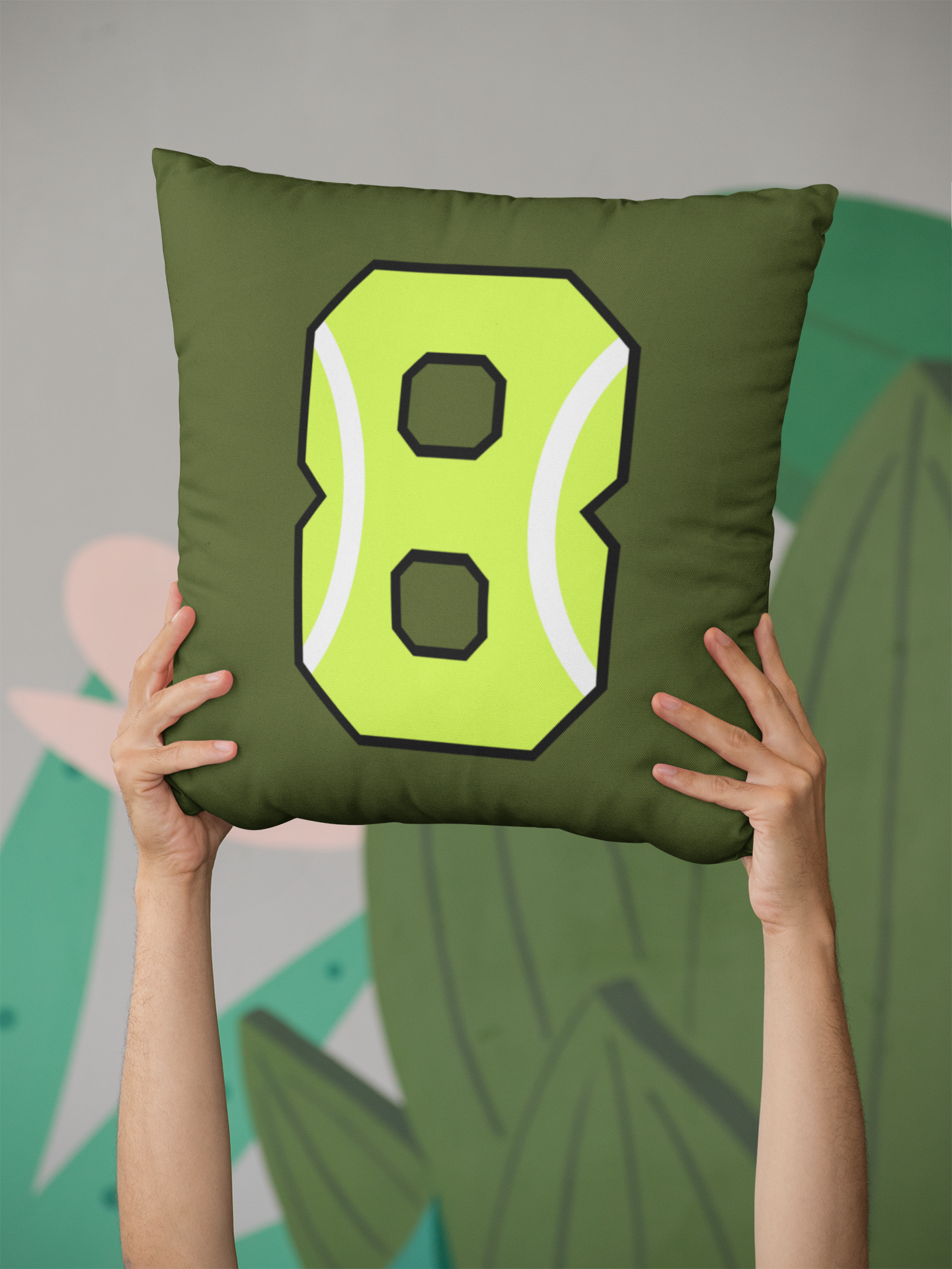 🎾 “8” – Eight – Neon Green Tennis-Style Numeric | DTF Transfer FT1048