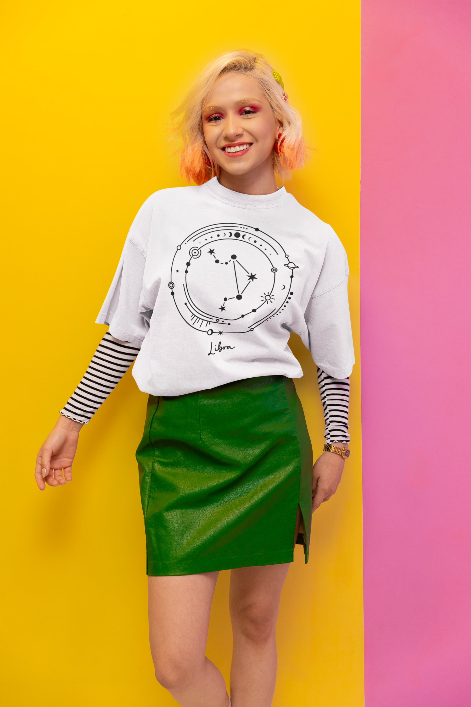 ♎ Libra – Celestial Symbol | Minimal Astrology DTF Transfer FT789