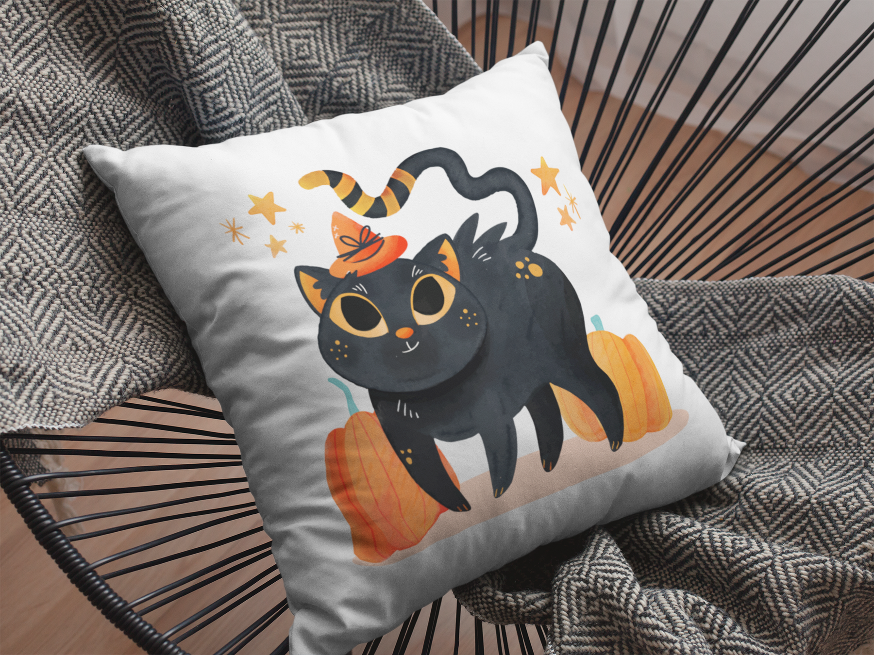 🎃 Cute Witchy Black Cat DTF Transfer FT576