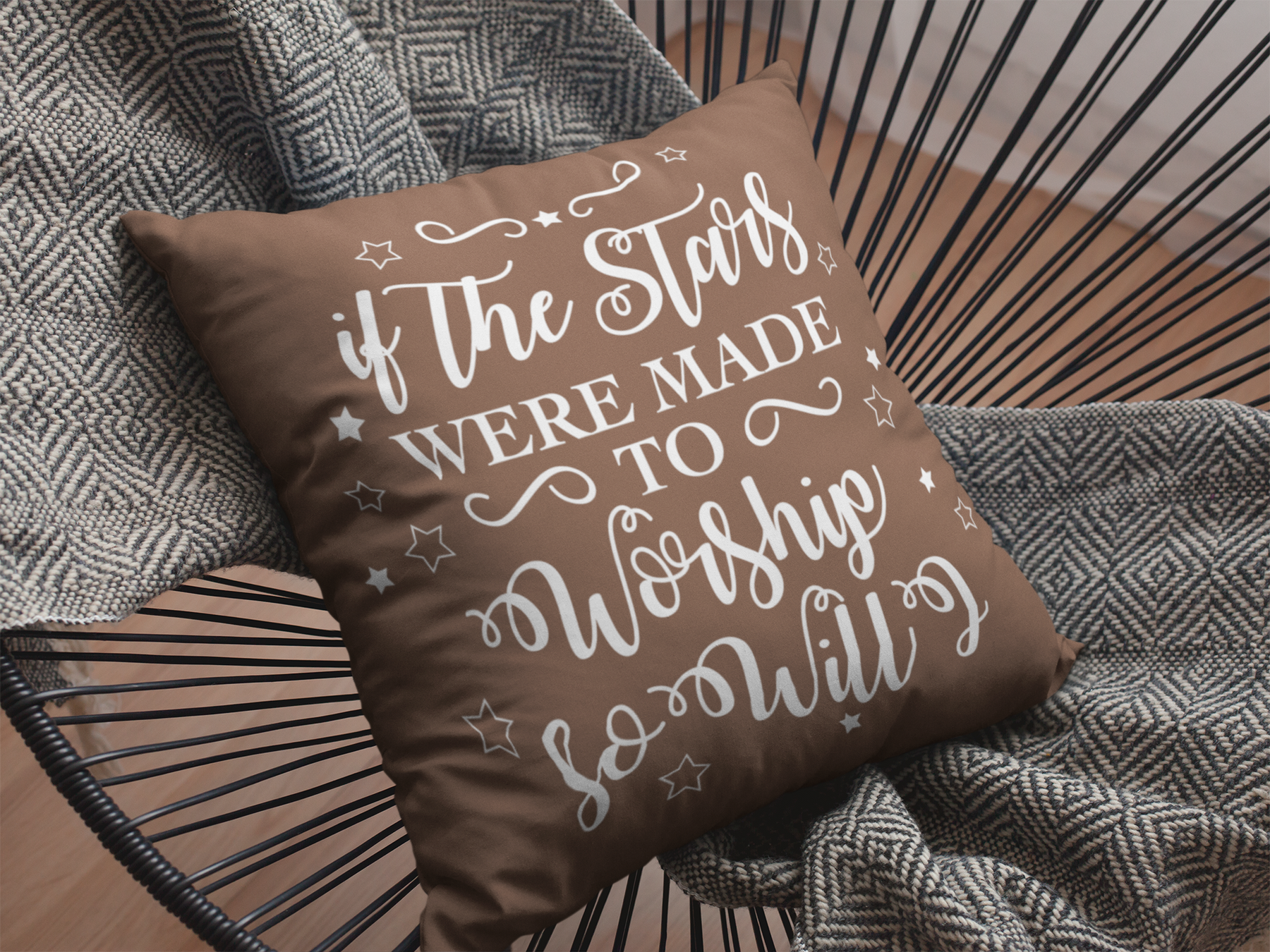 ✨⭐ IF THE STARS WERE MADE TO WORSHIP, SO WILL I – DTF Transfer FT920