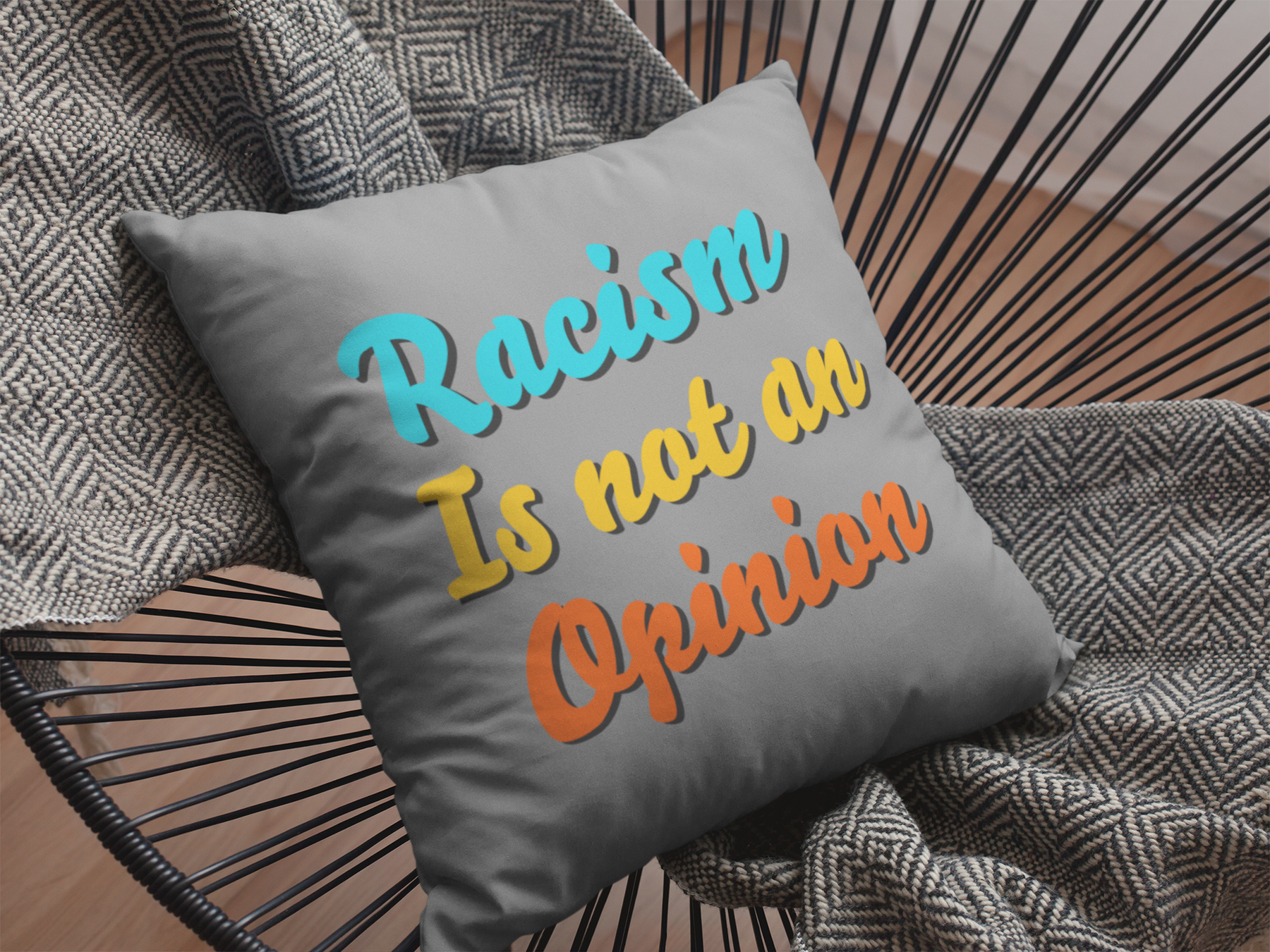 🌈 “Racism Is Not an Opinion” Social Awareness Design DTF Transfer FT581