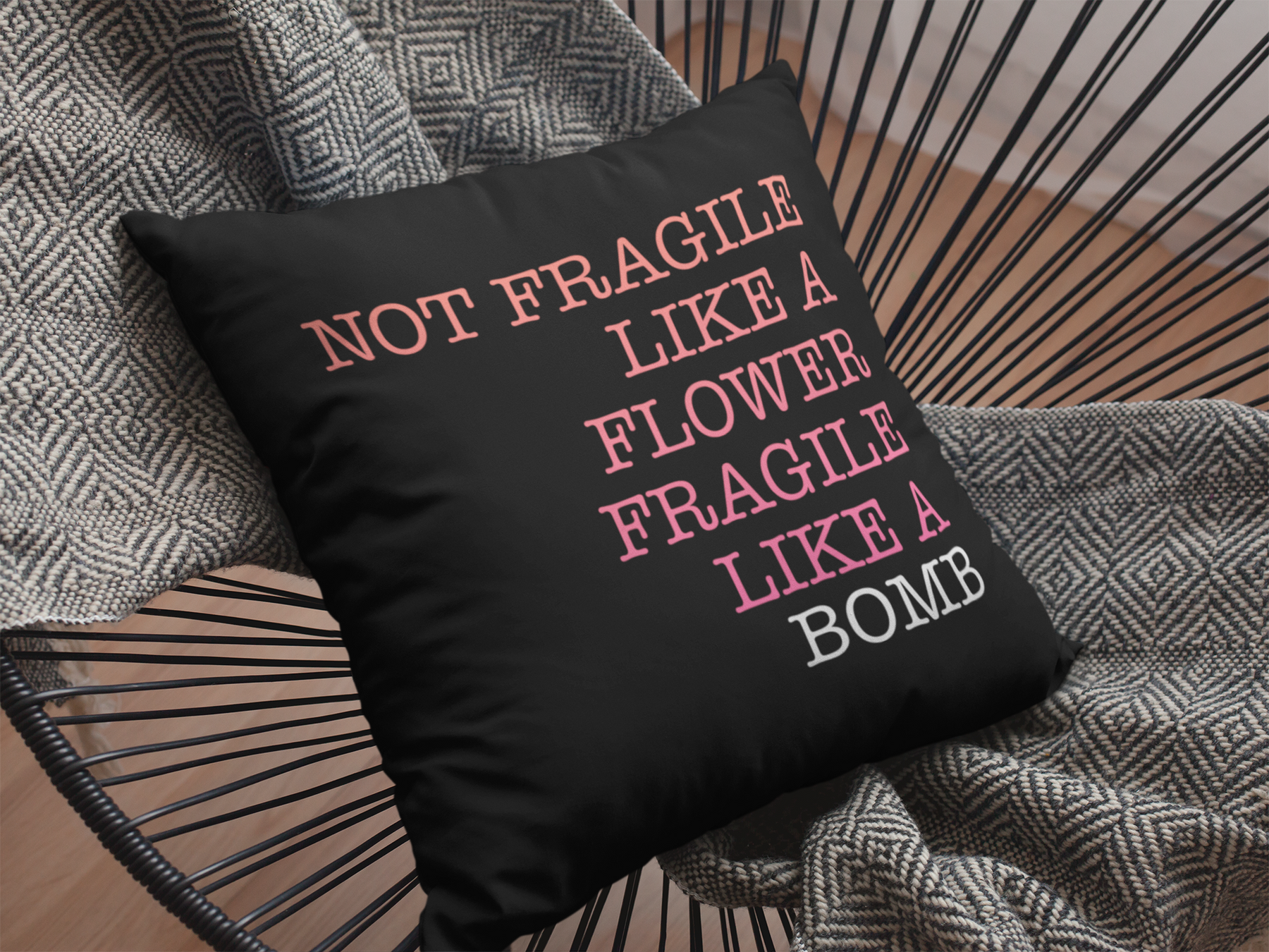 🌸💣 Not Fragile Like a Flower – Fragile Like a Bomb | DTF Transfer FT641