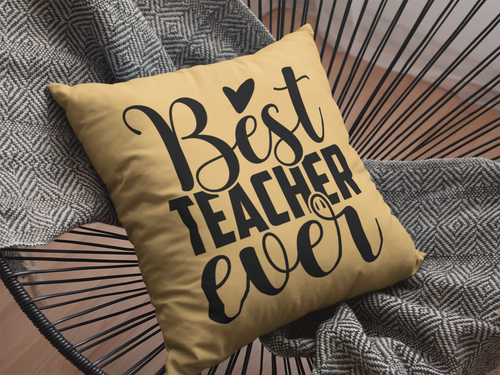 🎨 Best Teacher Ever Black Design DTF Transfer FT591