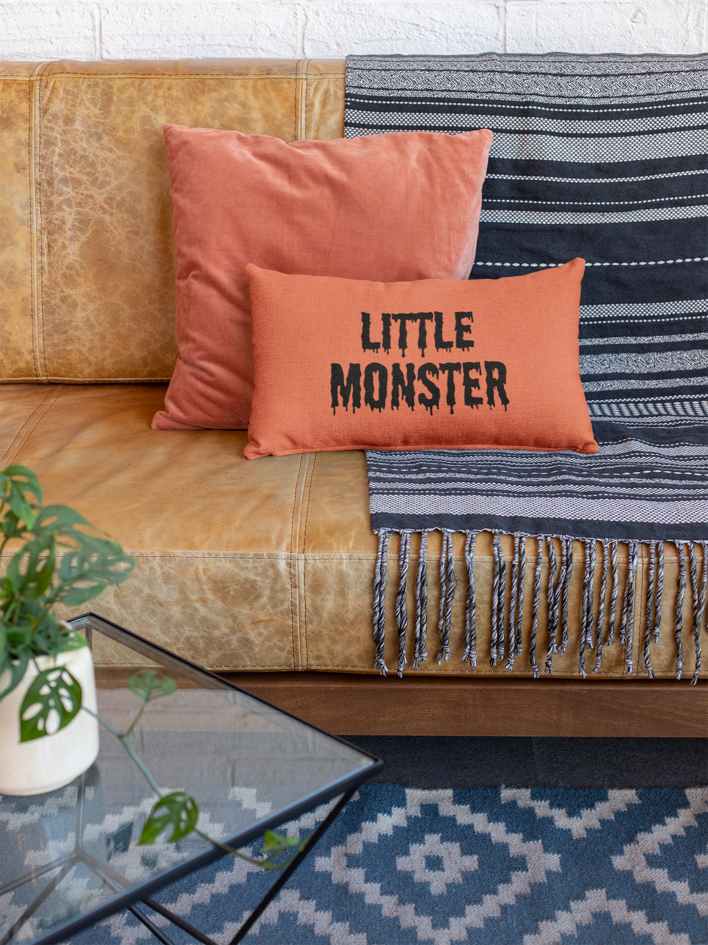 👻🕸️ LITTLE MONSTER – Cute but Creepy Halloween Black Font DTF Transfer FT600