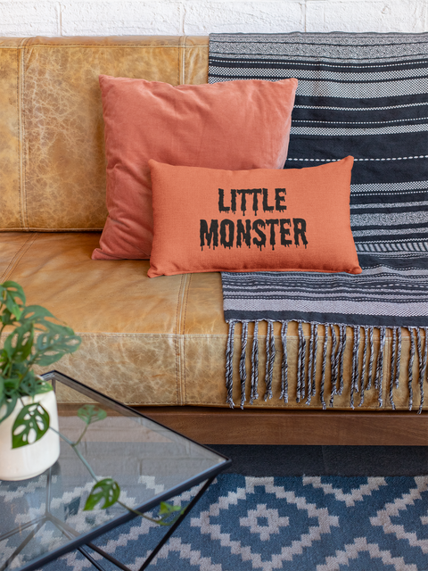 👻🕸️ LITTLE MONSTER – Cute but Creepy Halloween Black Font DTF Transfer FT600
