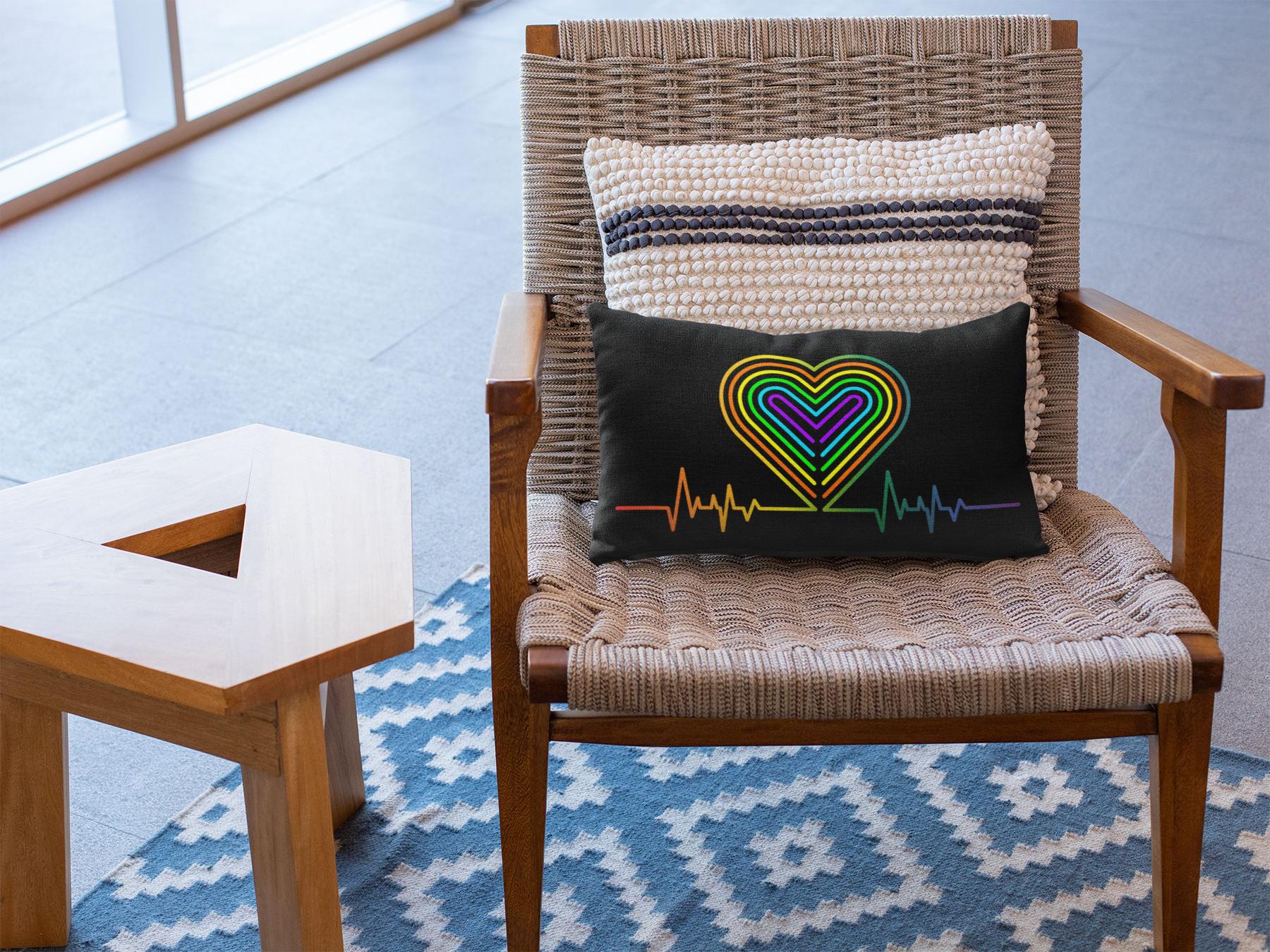 🌈❤️ Love Is Love – Rainbow Heartbeat DTF Transfer FT897