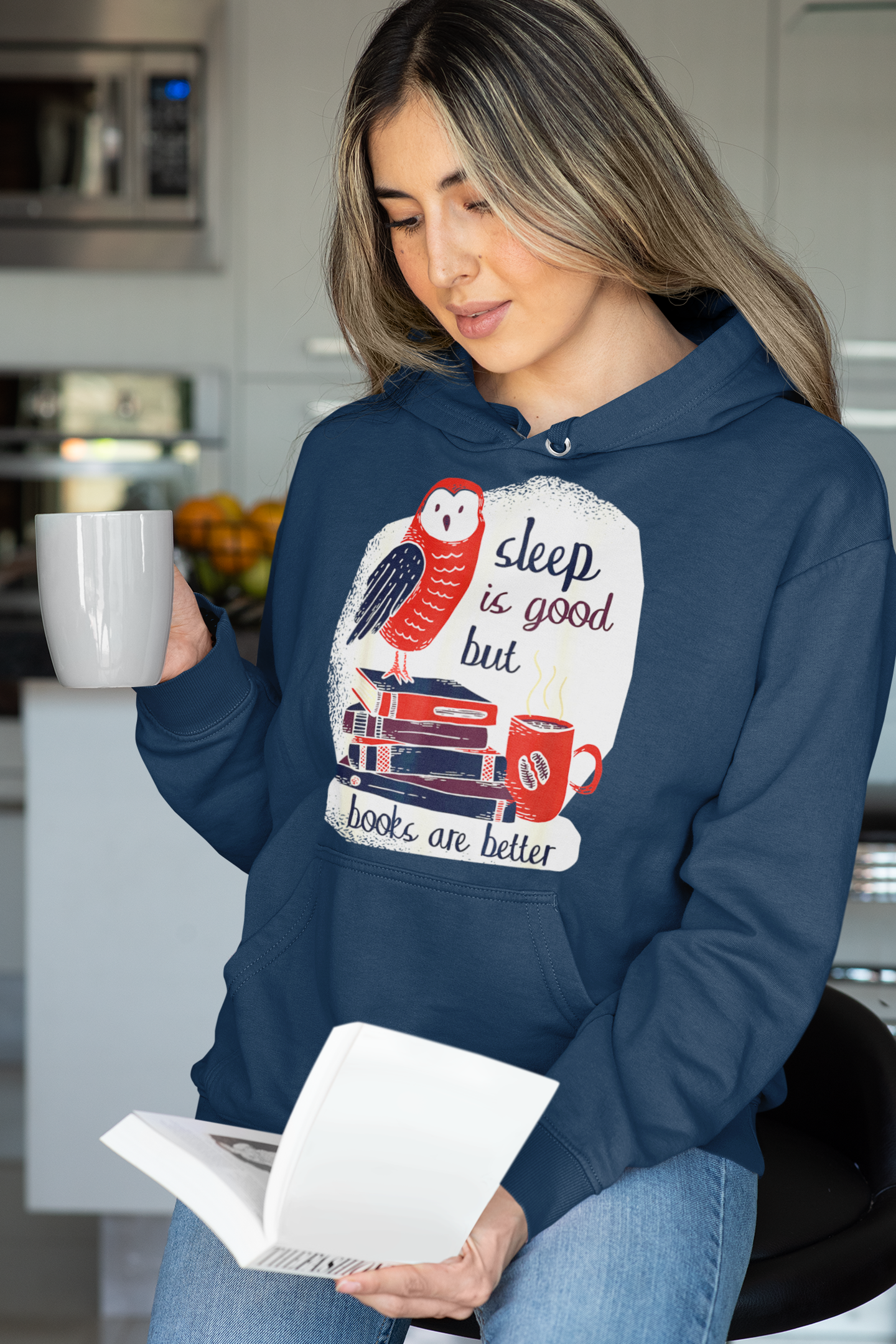 🦉📖 Sleep Is Good, But Books Are Better | Cozy Book Lover DTF Transfer FT747