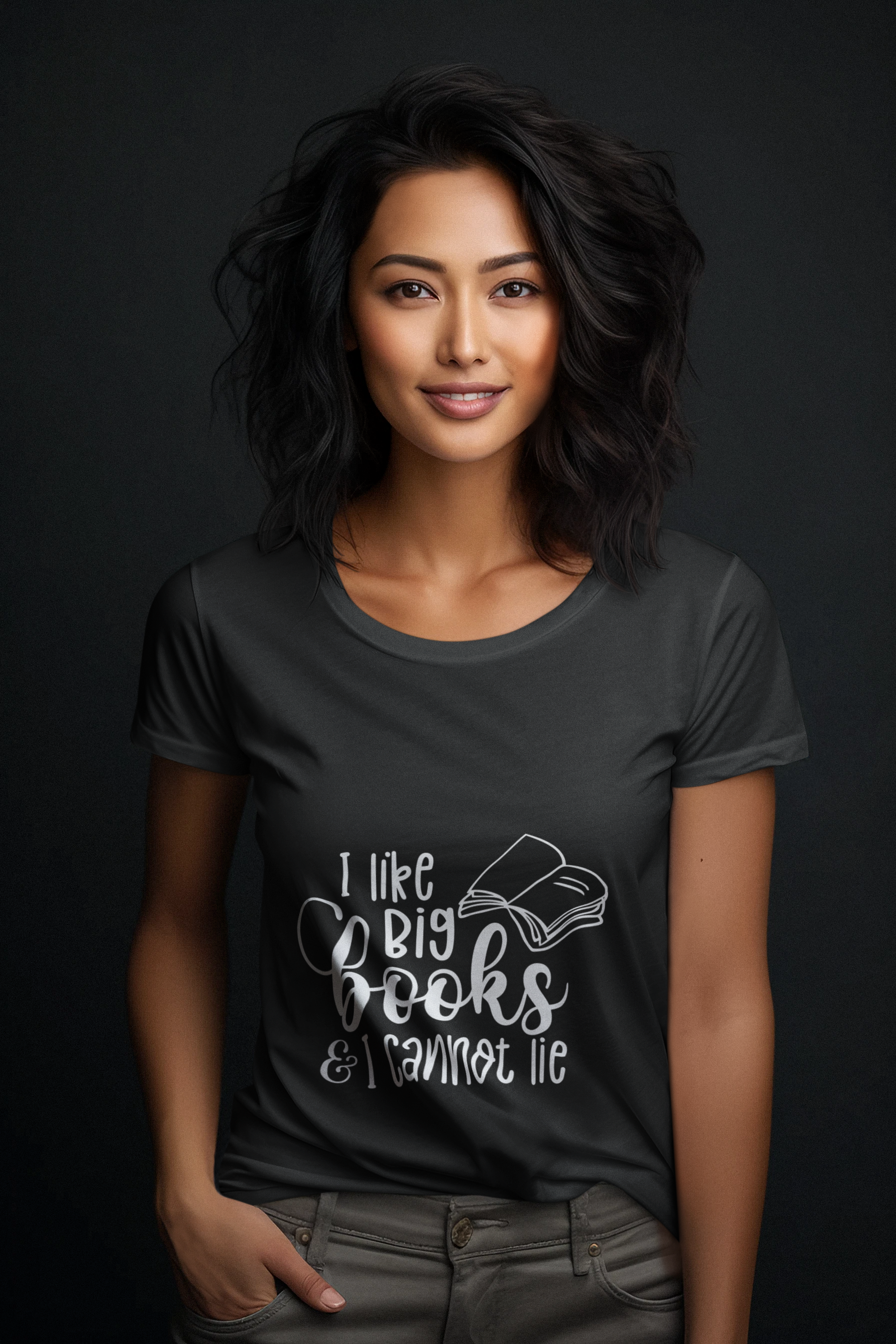 📚 I Like Big Books & I Cannot Lie – Handwritten Style DTF Transfer FT805