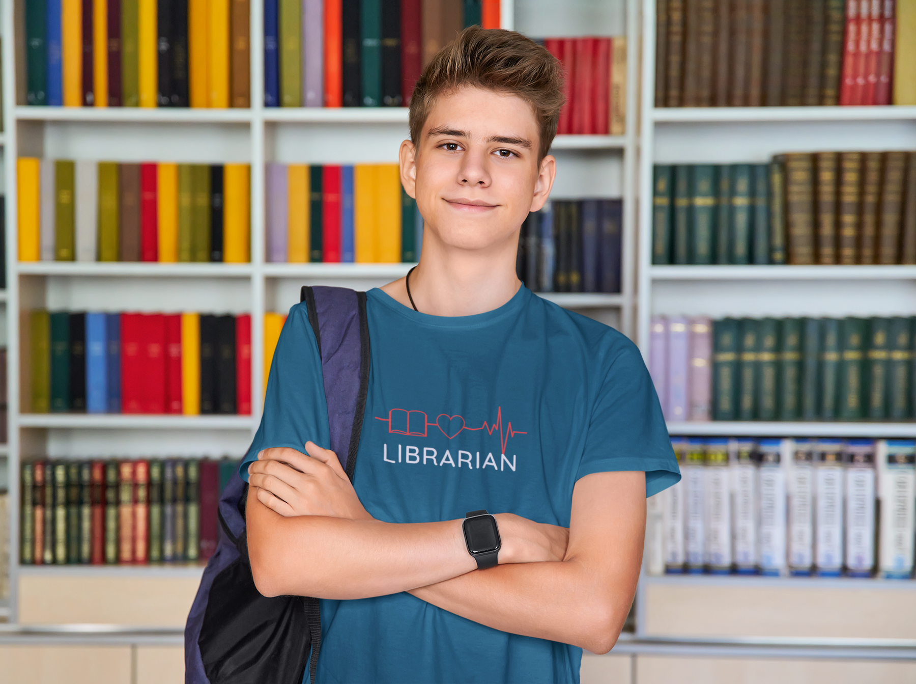 📚 Librarian Heartbeat Book Lover Design DTF Transfer FT373