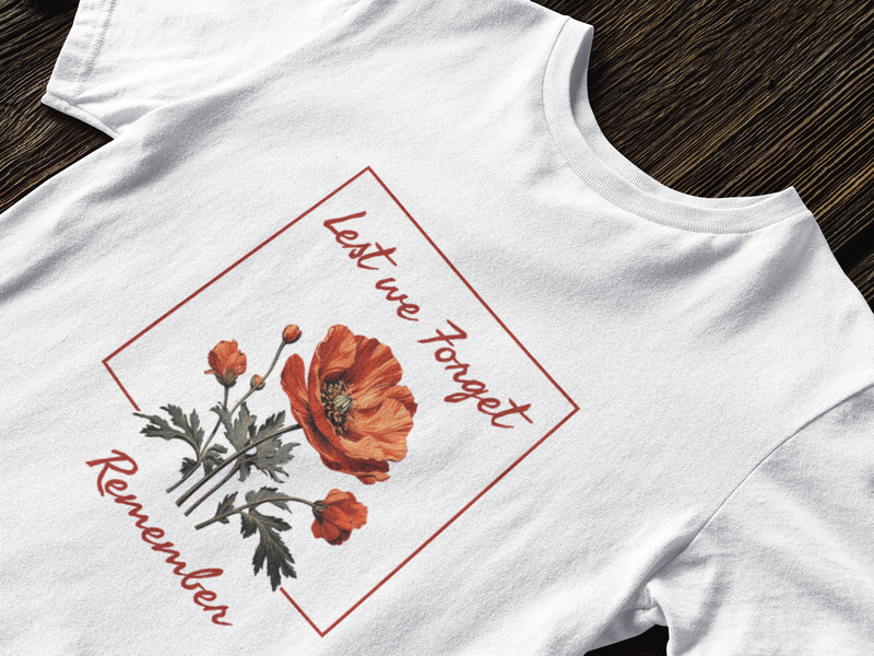 🌹 Remembrance Poppy Design DTF Transfer FT981