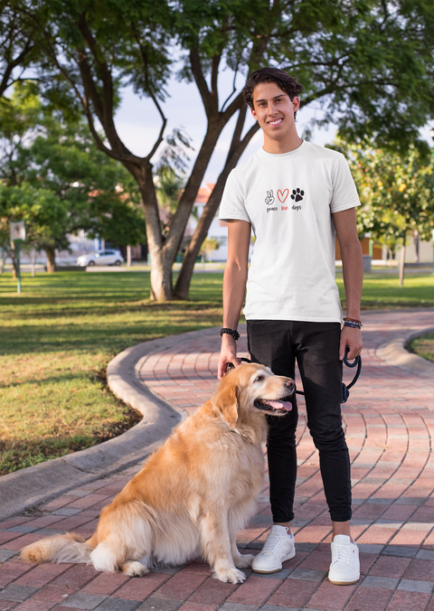 ✌️❤️🐾 Peace Love Dogs Black Font Design DTF Transfer FT399