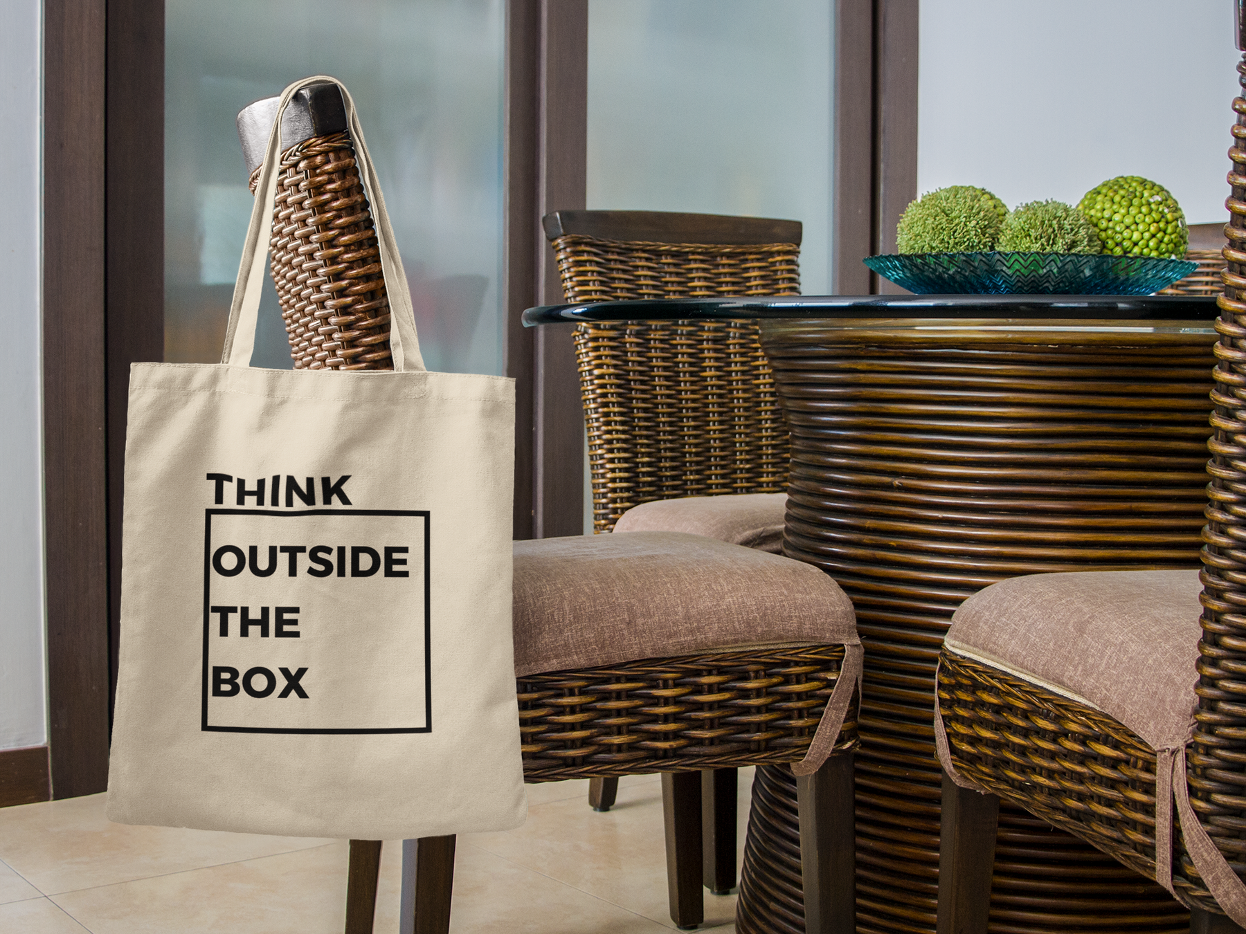 🧠✨ “Think Outside the Box”  DTF Transfer in Black FT533