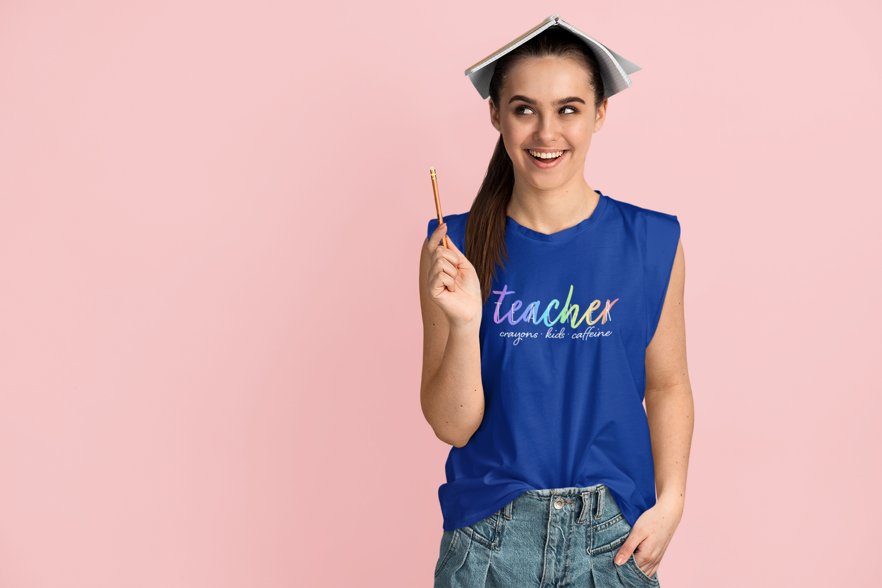 🌈📚 Teacher – Rainbow Gradient | Inclusive Education DTF Transfer FT674