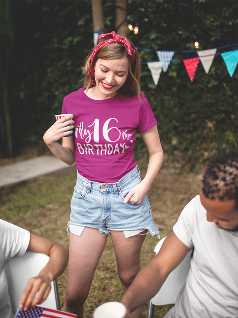 🎉🤍 My 16th Birthday – Celebration DTF Transfer FT627