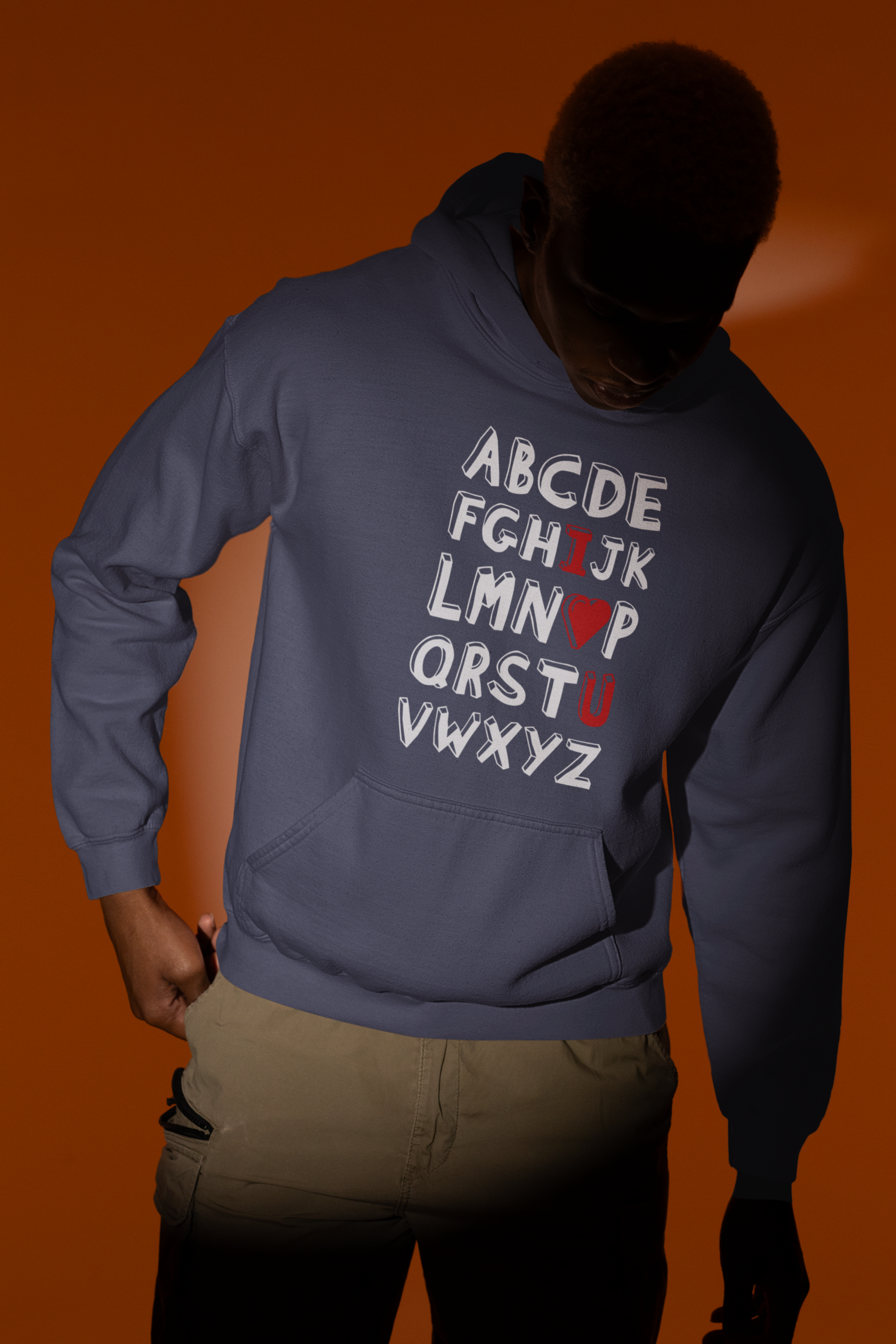 🔤 I ❤️ U Alphabet Hidden Love Message Design DTF Transfer FT411