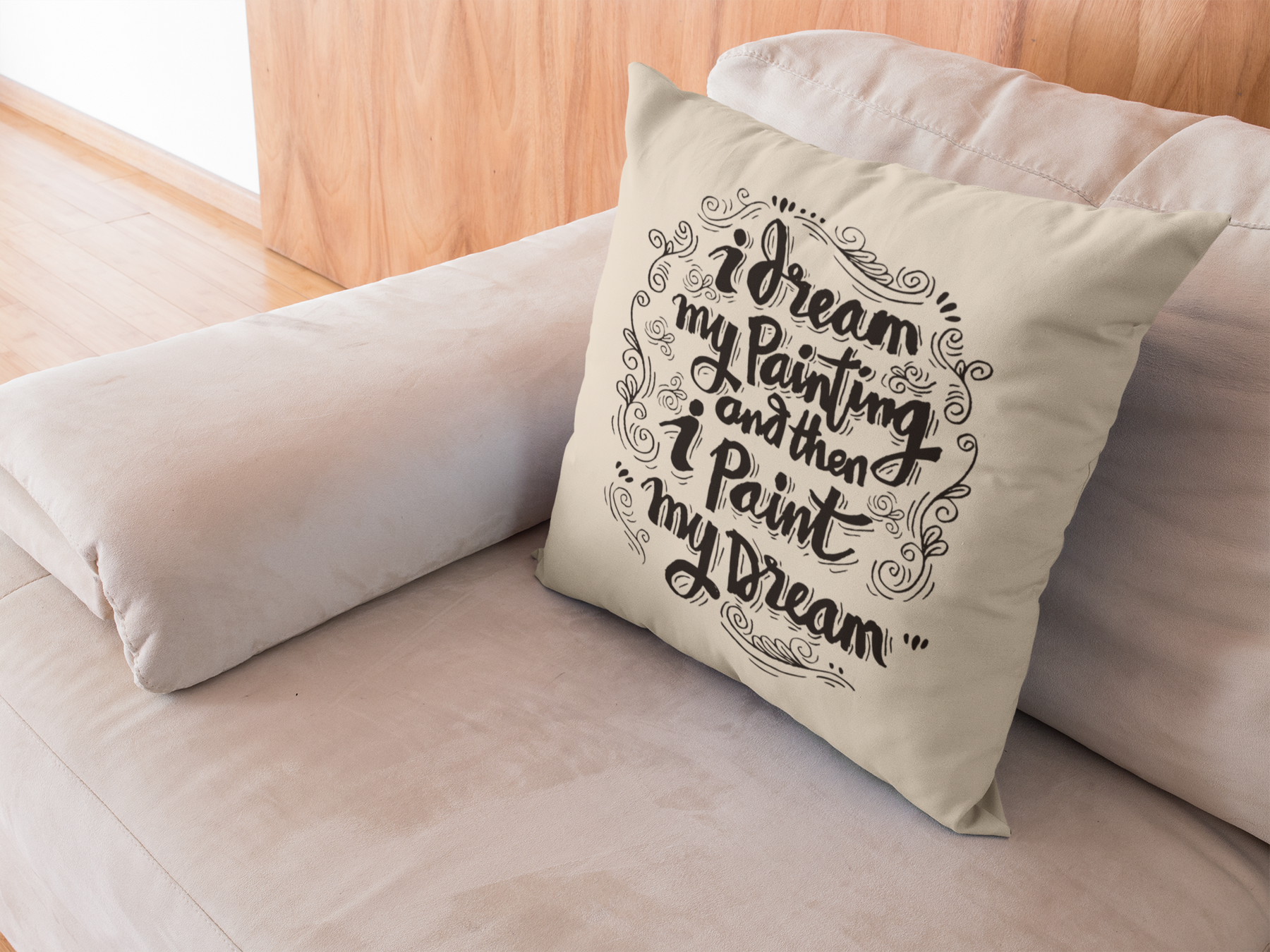 ✨💭 I Dream My Painting and Then I Paint My Dream Black Font – DTF Transfer FT605